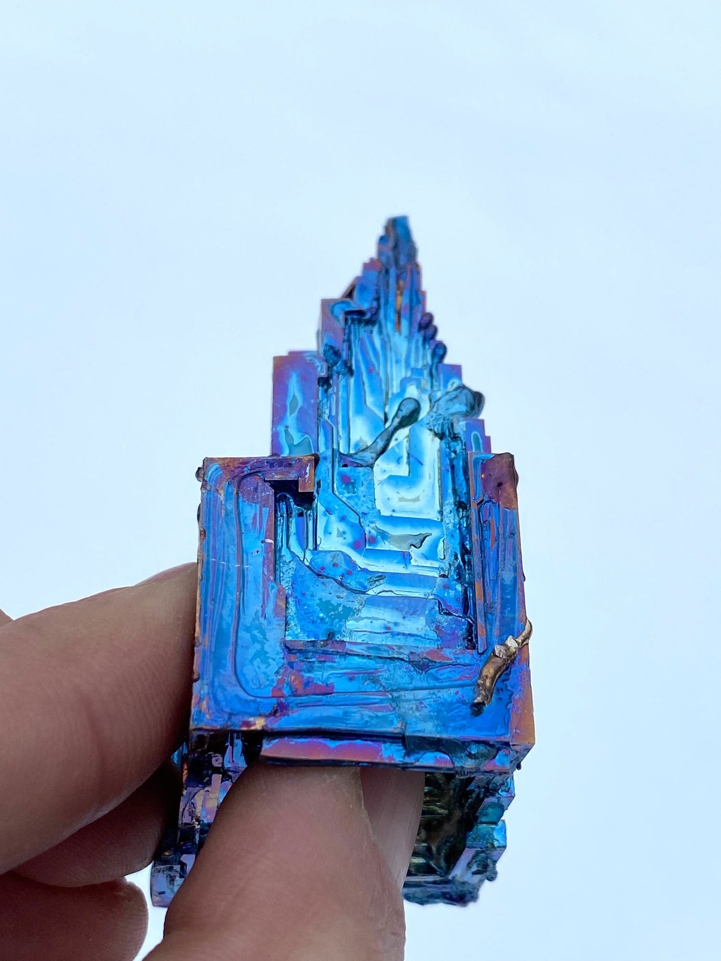 5.1 Ounce / 143 Gram Blue Bismuth Crystal - A12