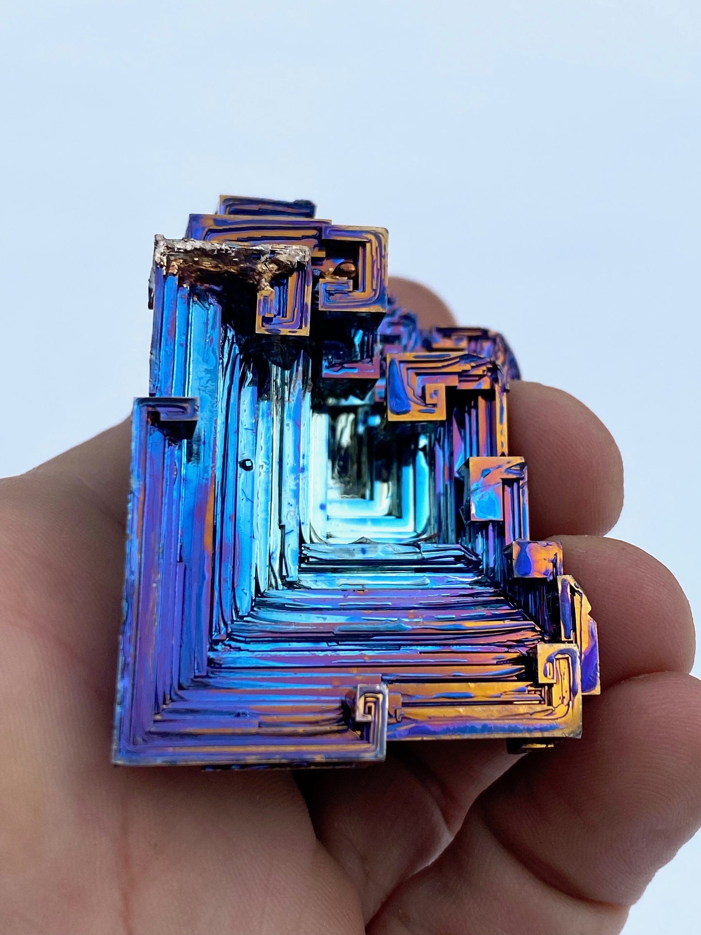 5.4 Ounce / 152 Gram Blue Bismuth Crystal - A7
