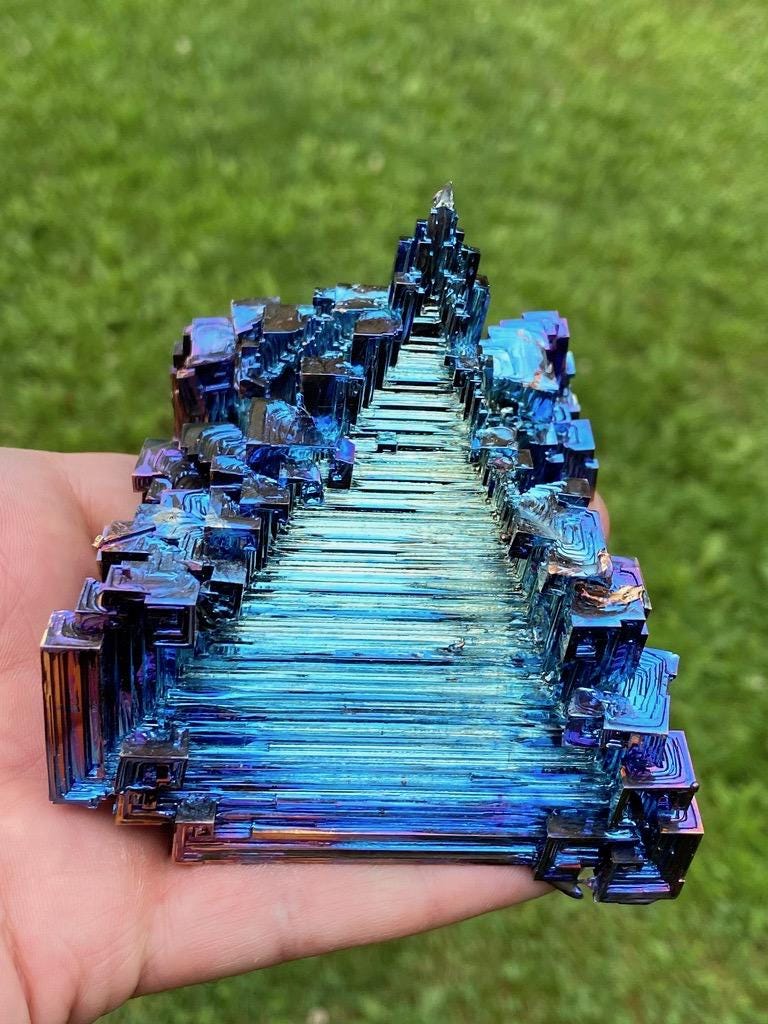 14.8 Ounce / 419 Gram Blue Bismuth Crystal - C26