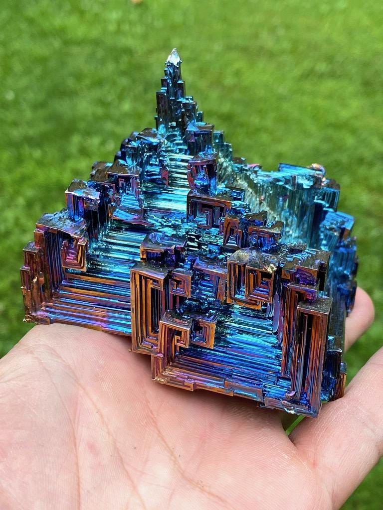 14.8 Ounce / 419 Gram Blue Bismuth Crystal - C26