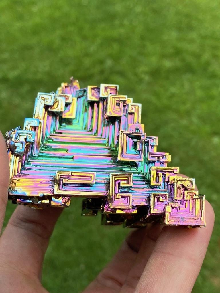 11 Ounce / 312 Gram Rainbow Bismuth Crystal - C30