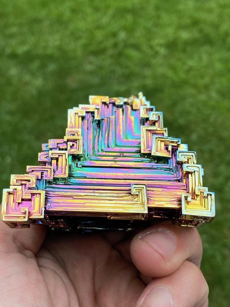 11 Ounce / 312 Gram Rainbow Bismuth Crystal - C30