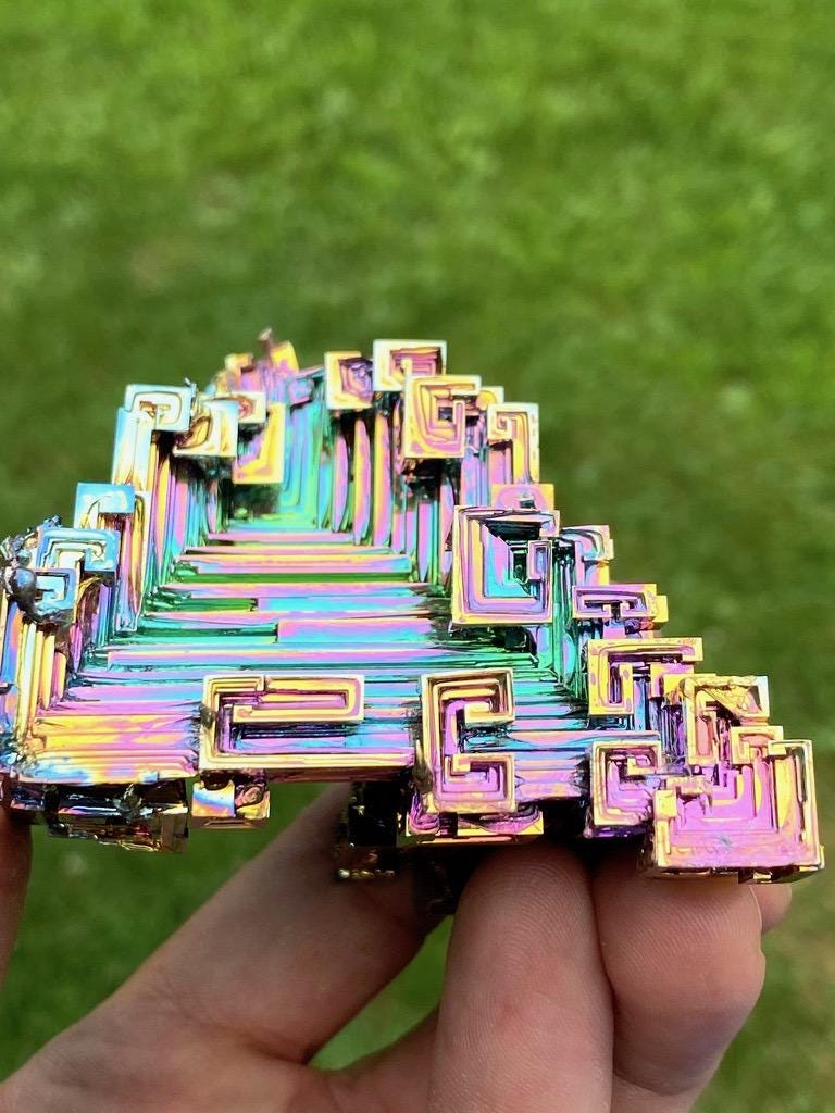 11 Ounce / 312 Gram Rainbow Bismuth Crystal - C30