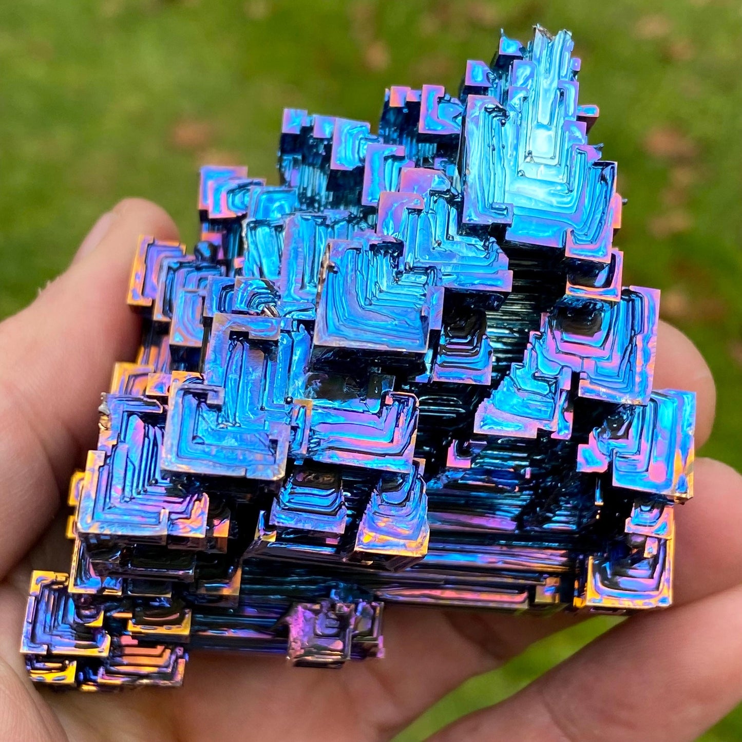 10.4 Ounce / 294 Gram Blue Bismuth Crystal - C35