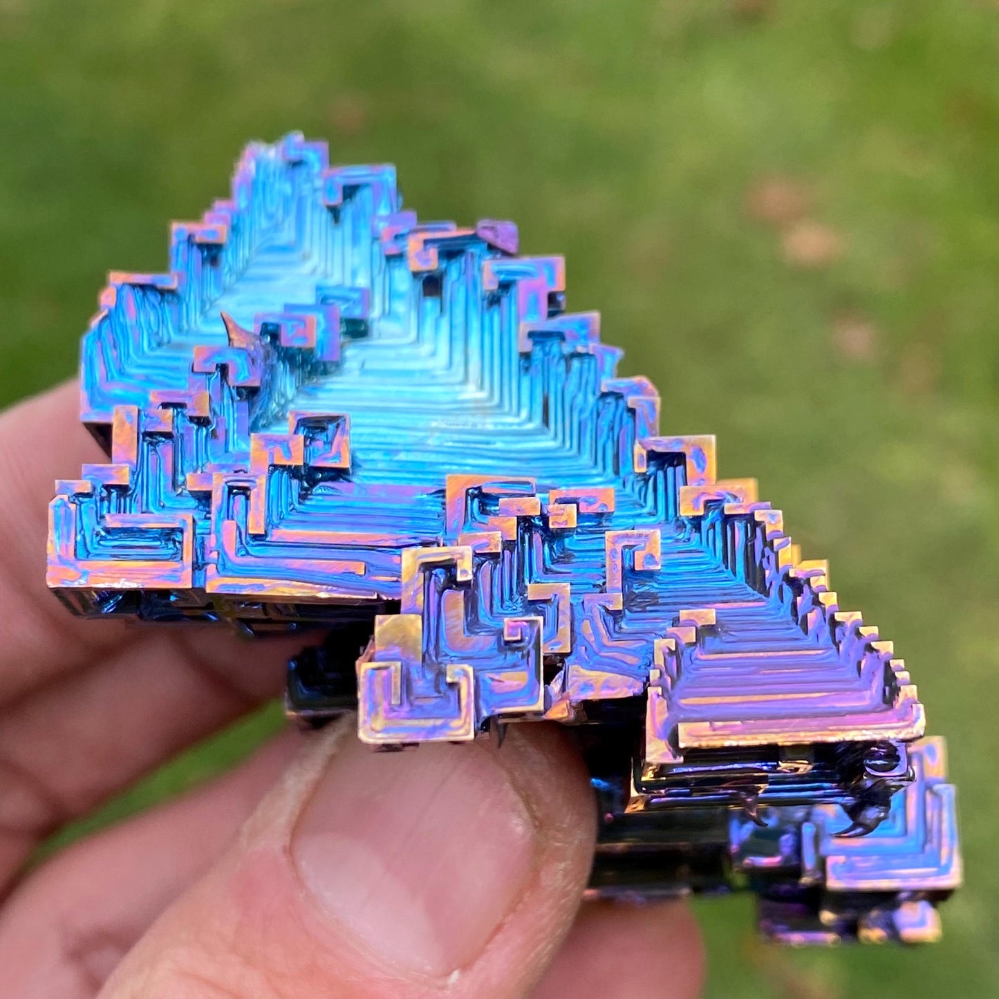 5.7 Ounce / 162 Gram Blue Bismuth Crystal - A35