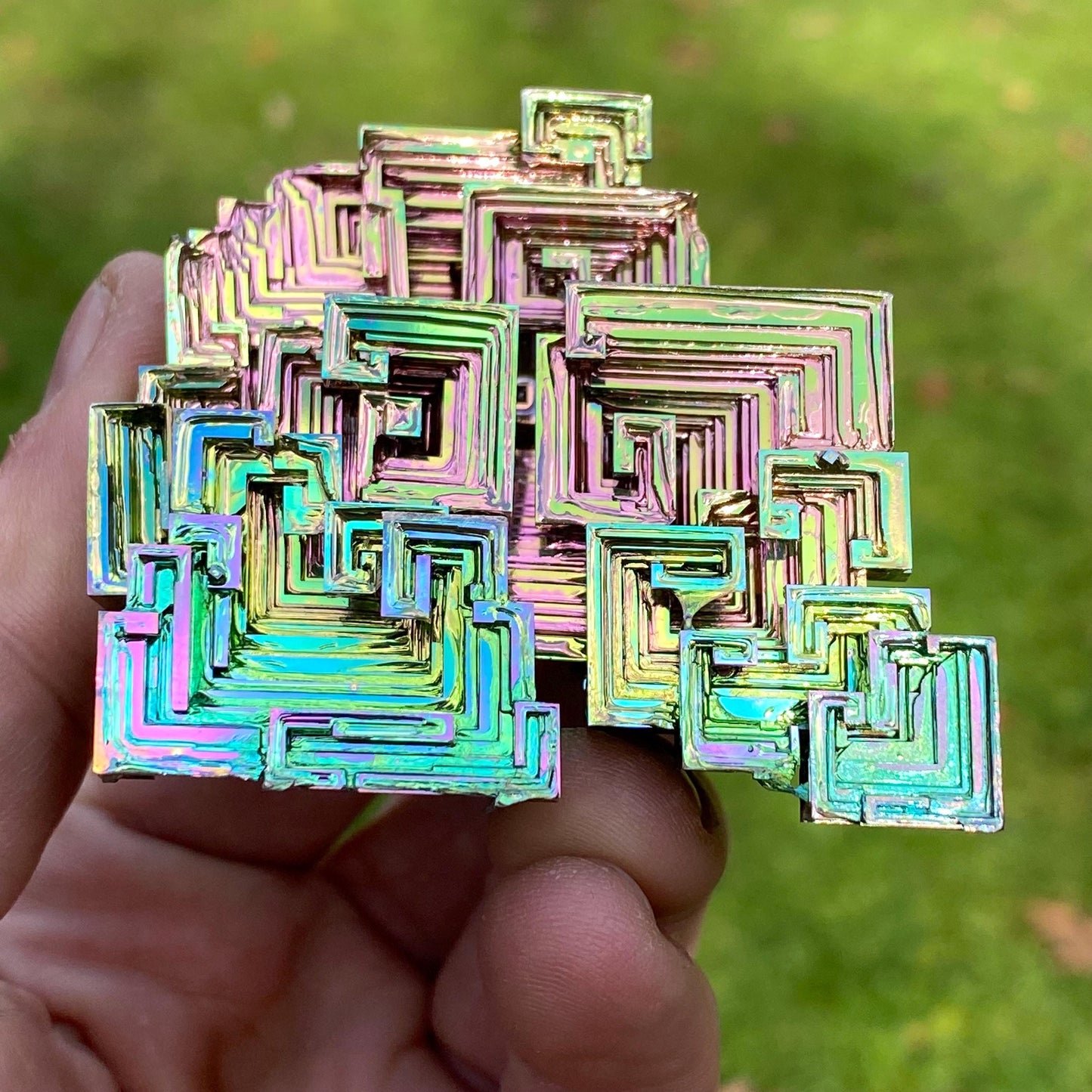 7.3 Ounce / 207 Gram Rainbow Bismuth Crystal - B42