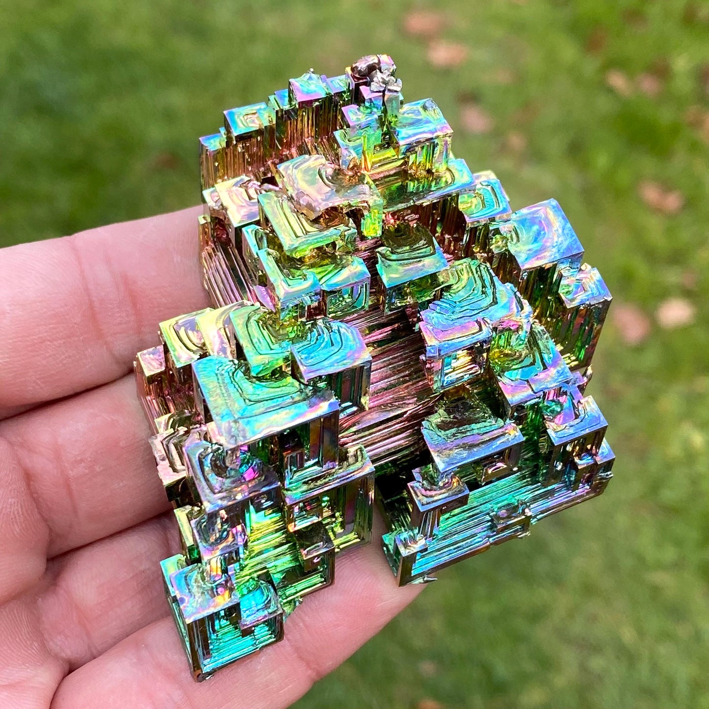 7.3 Ounce / 207 Gram Rainbow Bismuth Crystal - B42