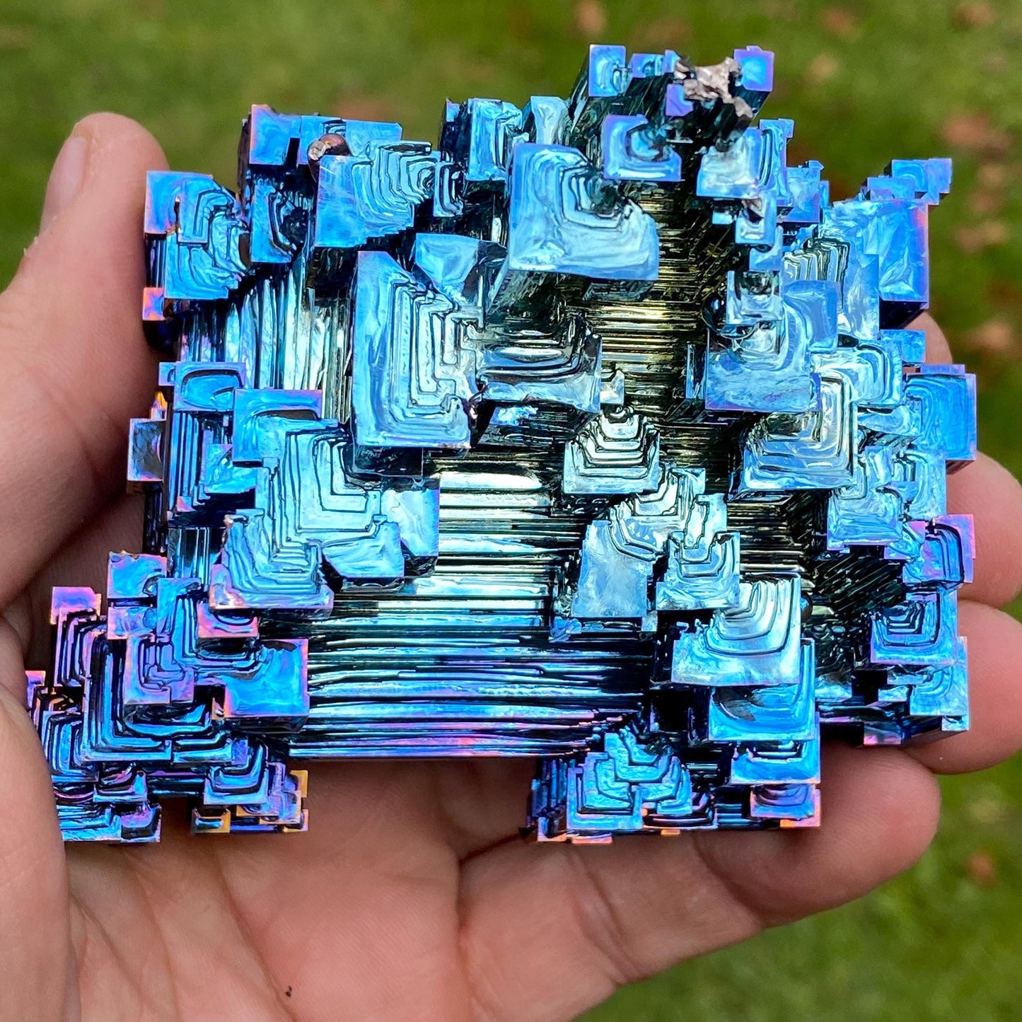 15.2 Ounce / 431 Gram Blue Bismuth Crystal - C38
