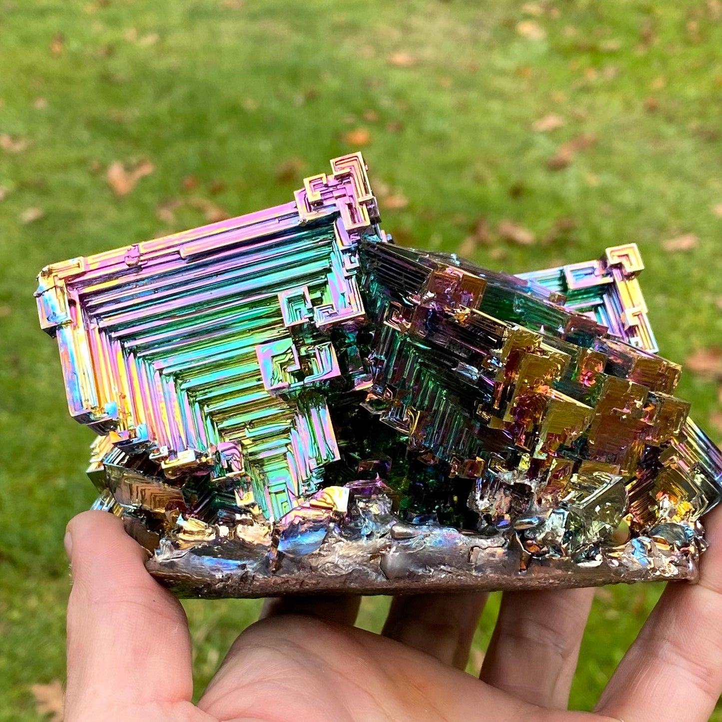 3 Pound / 48 Ounce Rainbow Bismuth Crystal - E18