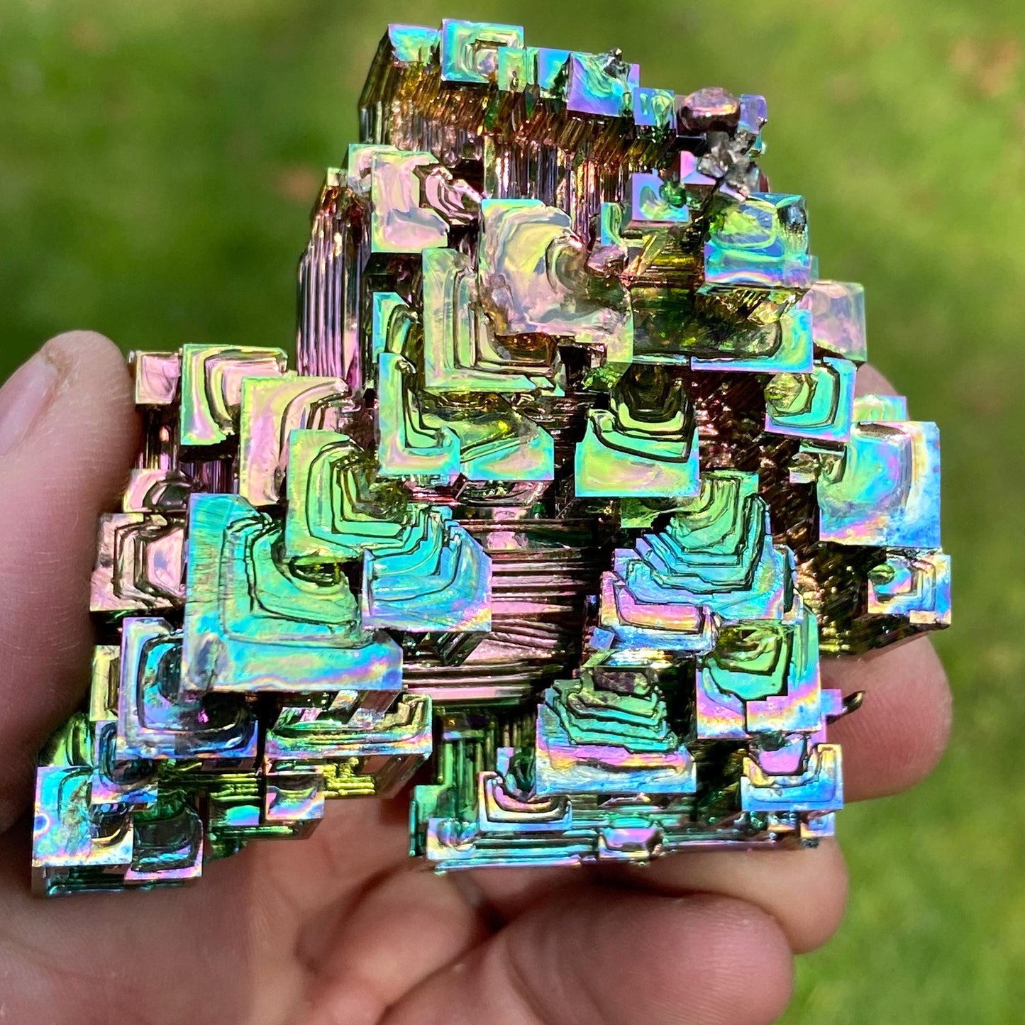 7.3 Ounce / 207 Gram Rainbow Bismuth Crystal - B42