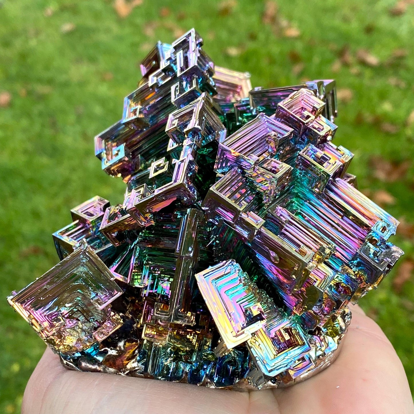 2.8 Pound / 45 Ounce Rainbow Bismuth Crystal - E22