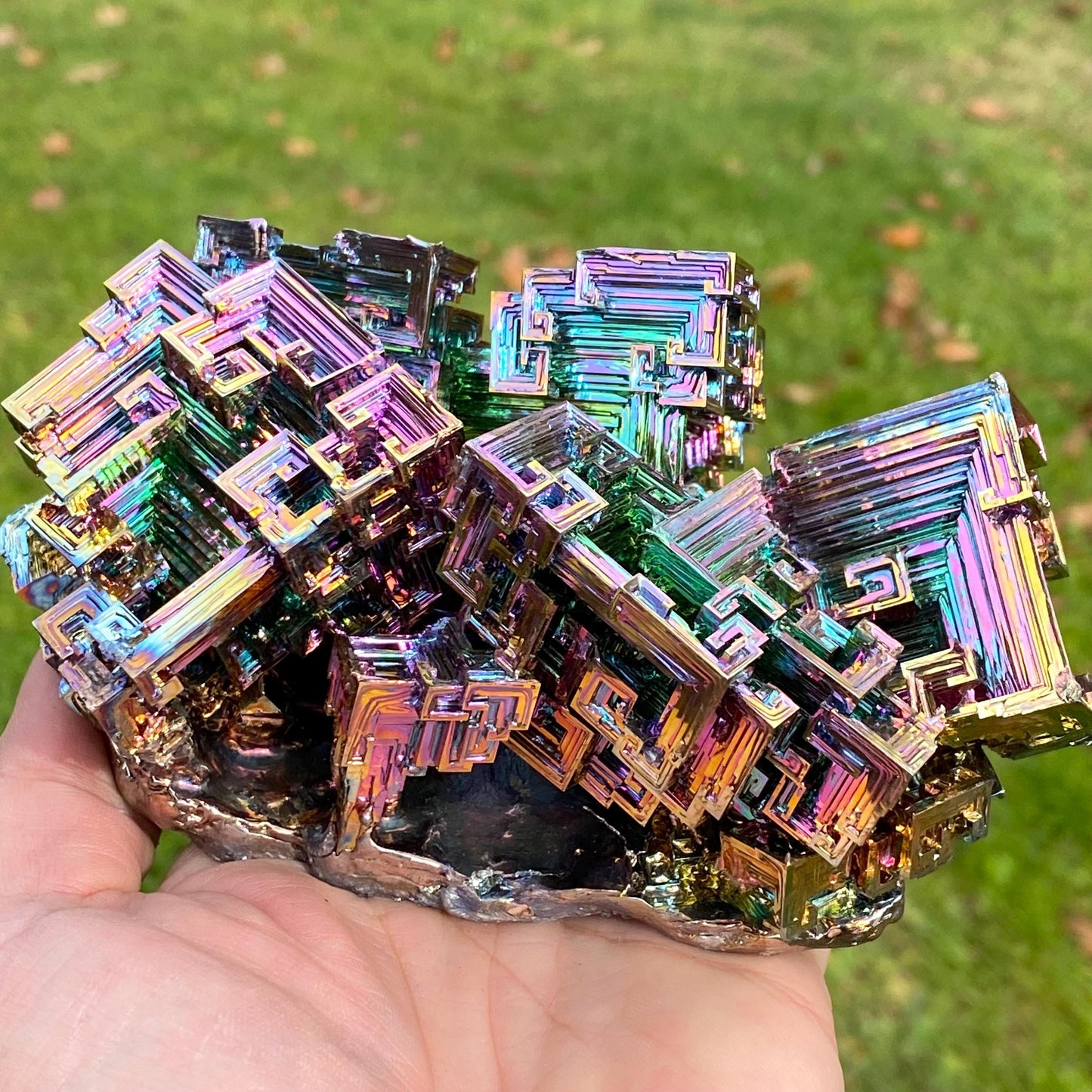 2.8 Pound / 45 Ounce Rainbow Bismuth Crystal - E22