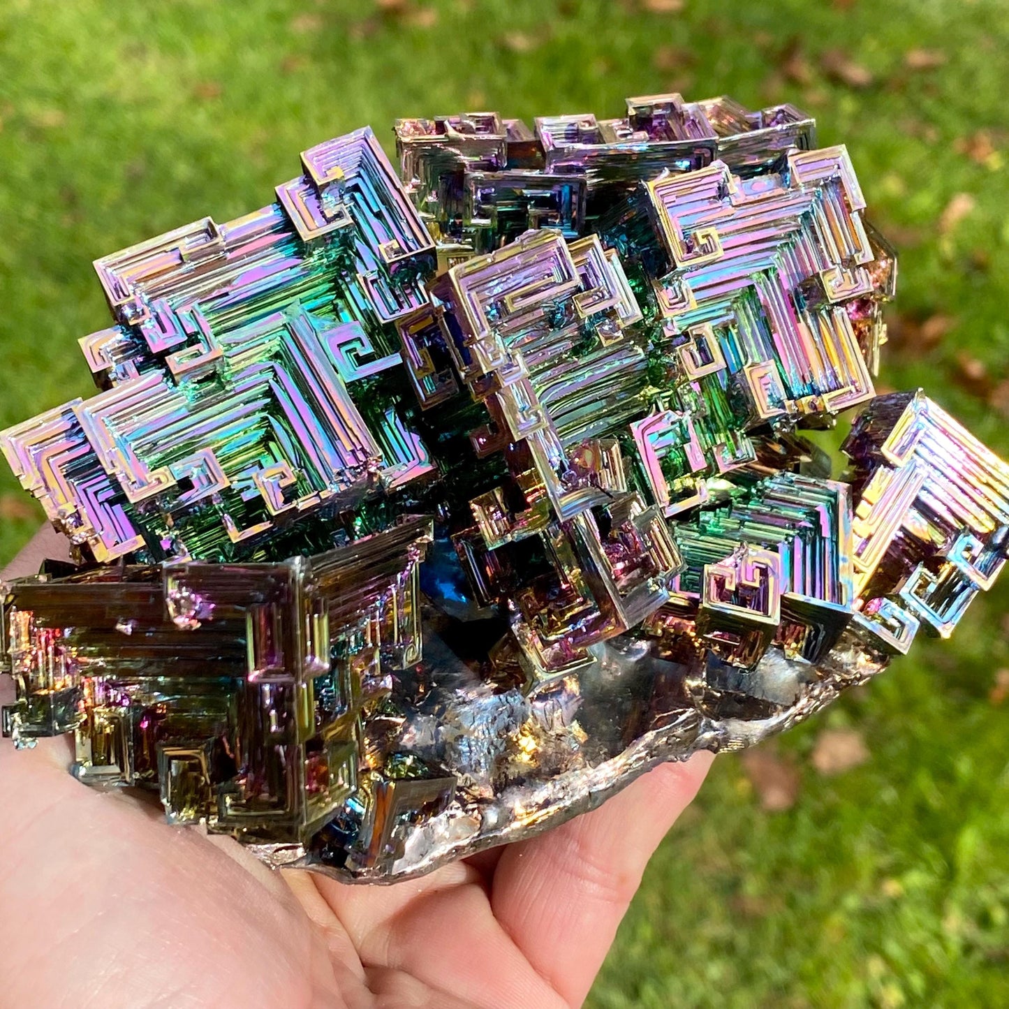 2.8 Pound / 45 Ounce Rainbow Bismuth Crystal - E22