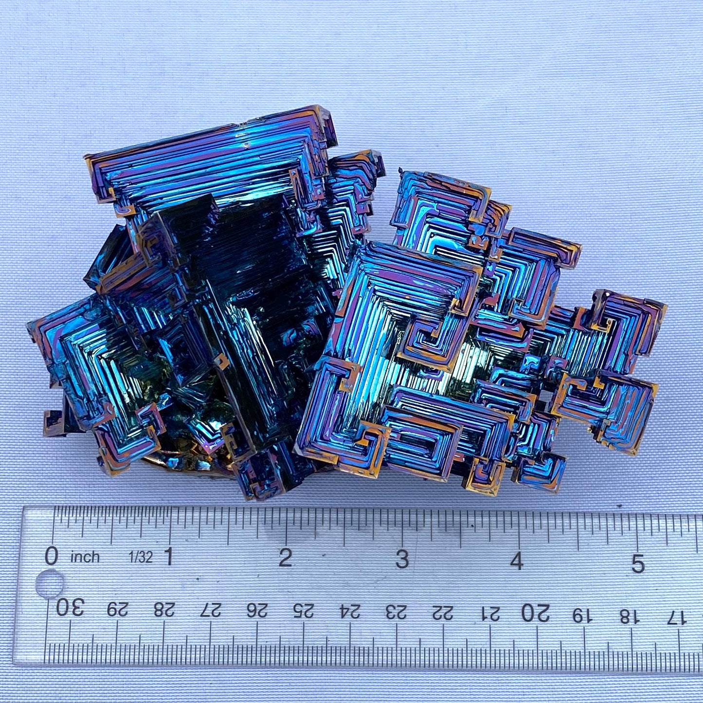 2.2 Pound / 35 Ounce Blue Bismuth Crystal - E32