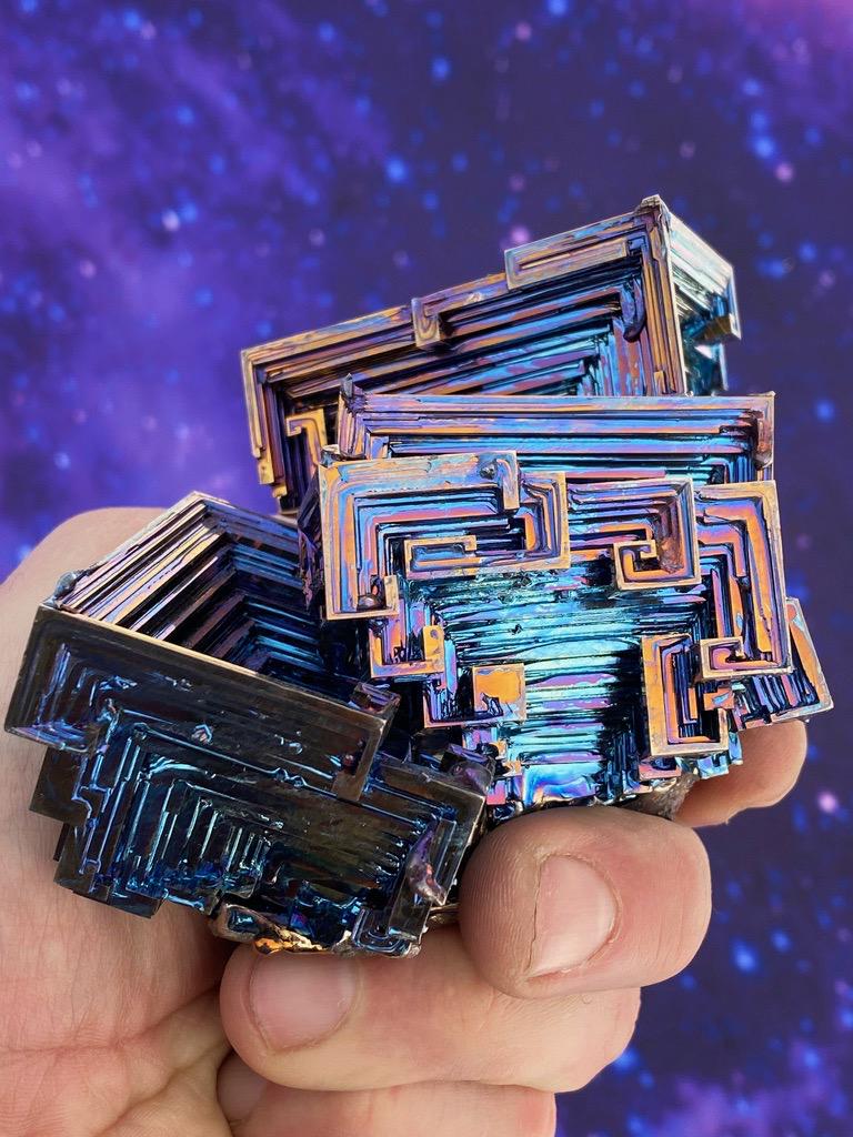 1.4 Pound / 23 Ounce Blue Bismuth Crystal - E29