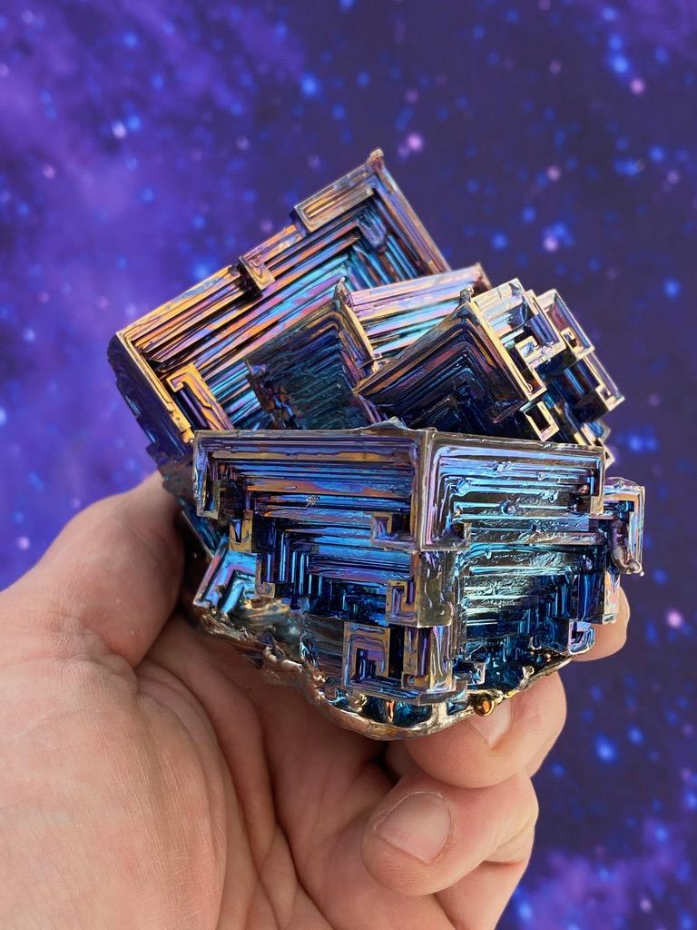 1.4 Pound / 23 Ounce Blue Bismuth Crystal - E29