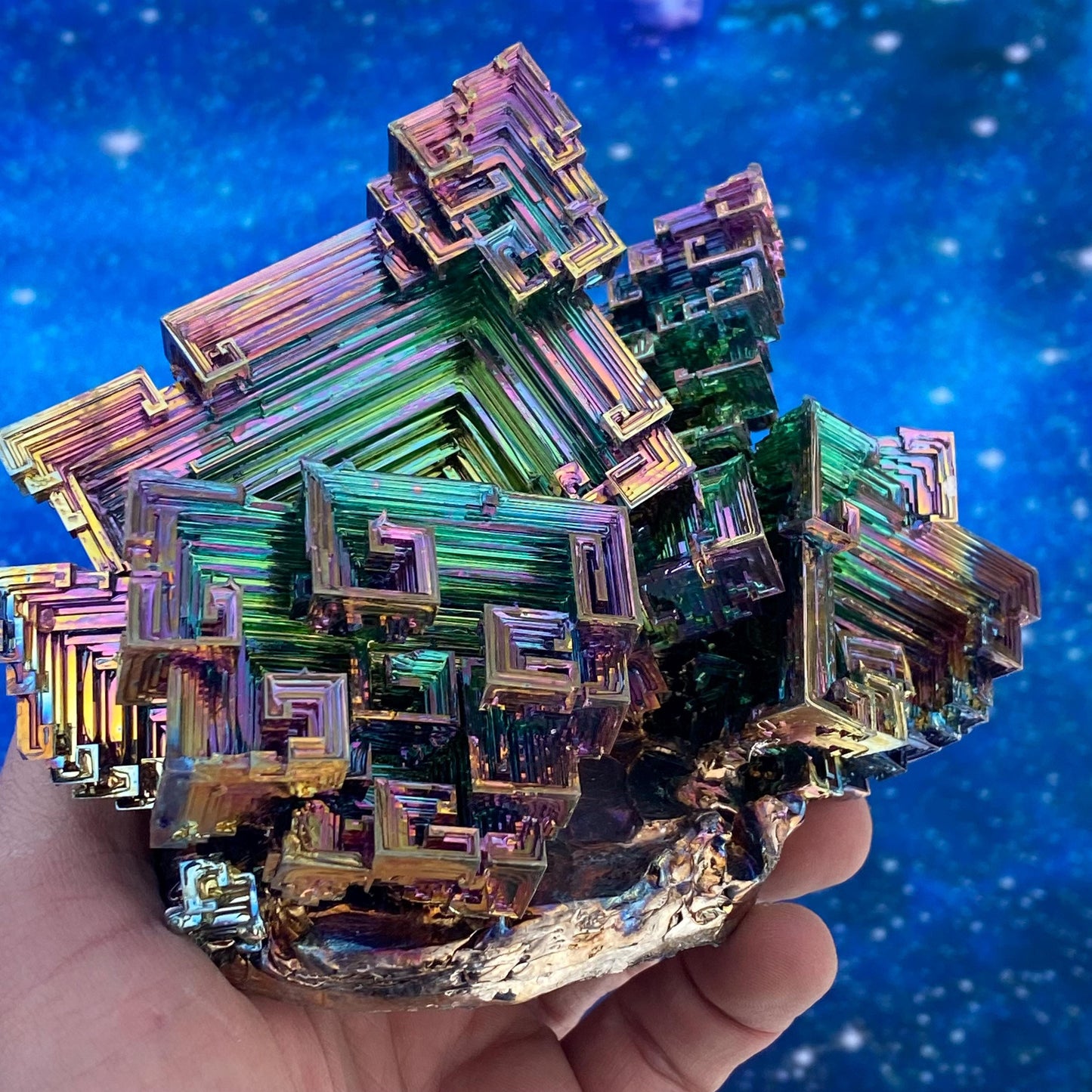 3.1 Pound / 50 Ounce Rainbow Bismuth Crystal - E46