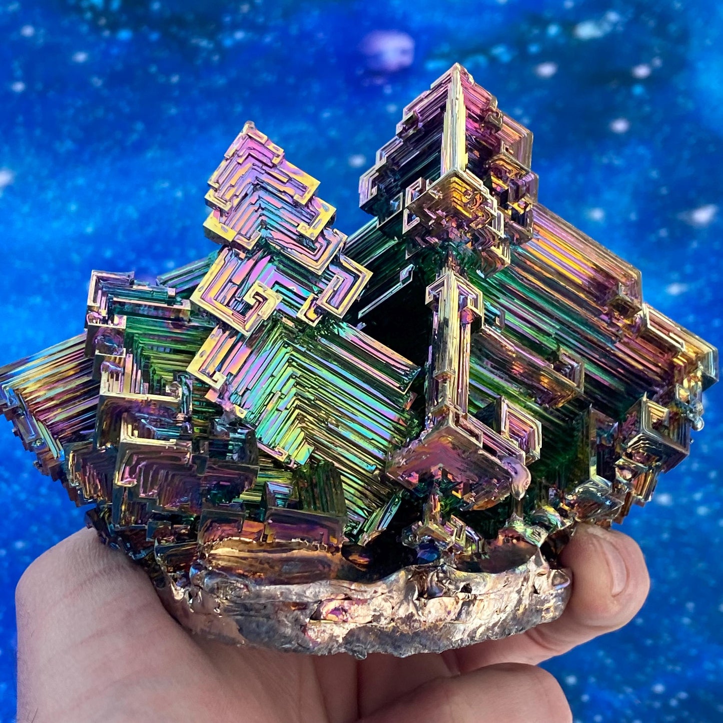 3.1 Pound / 50 Ounce Rainbow Bismuth Crystal - E46