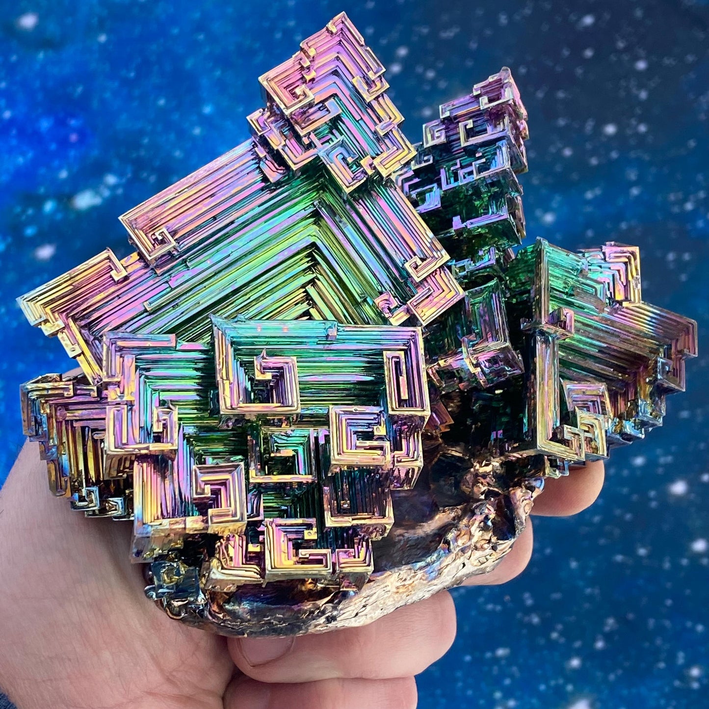 3.1 Pound / 50 Ounce Rainbow Bismuth Crystal - E46