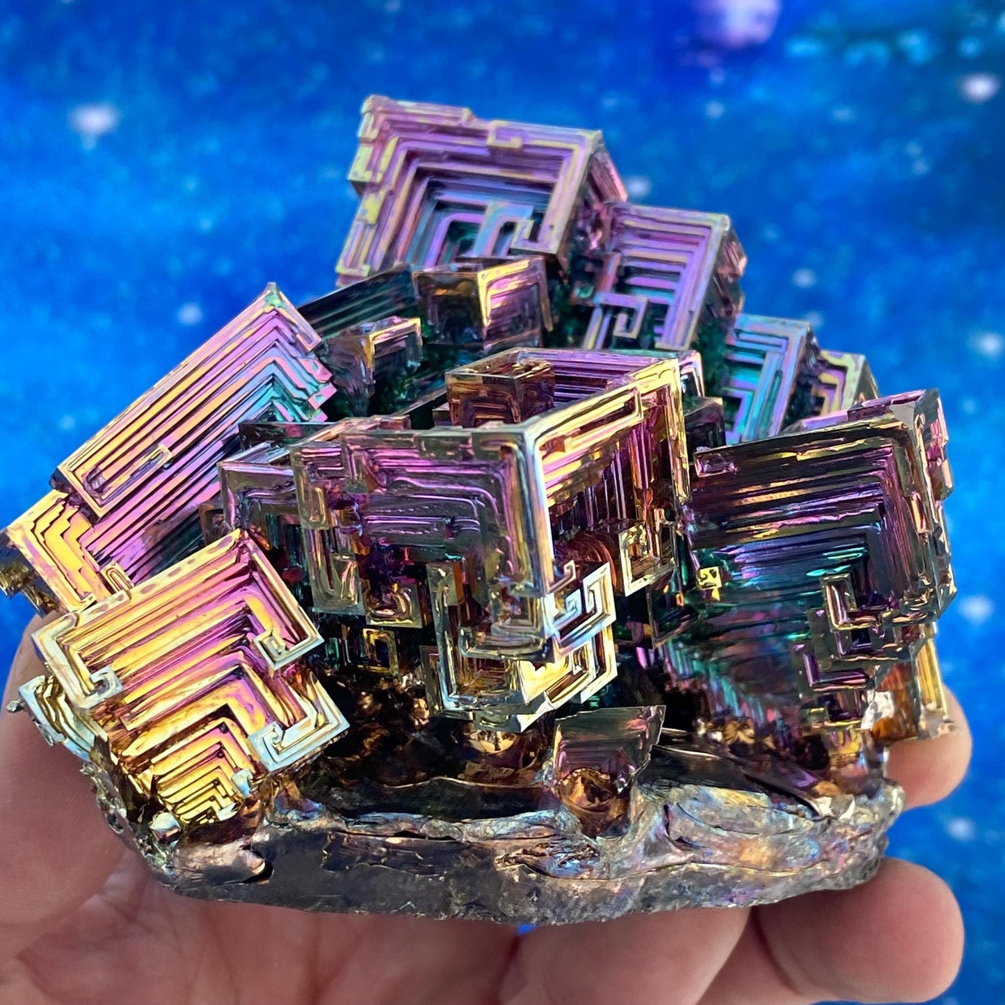 2.4 Pound / 38 Ounce Rainbow Bismuth Crystal - E44