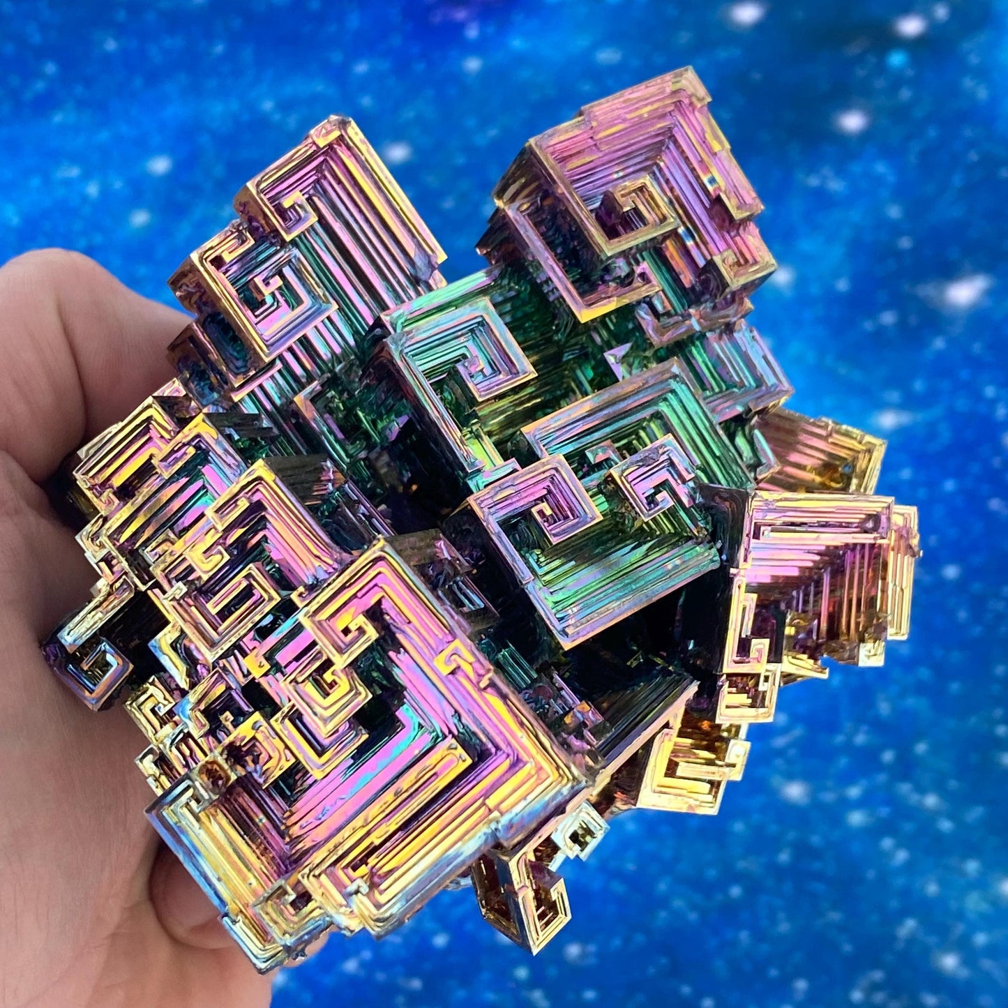 2.4 Pound / 38 Ounce Rainbow Bismuth Crystal - E44