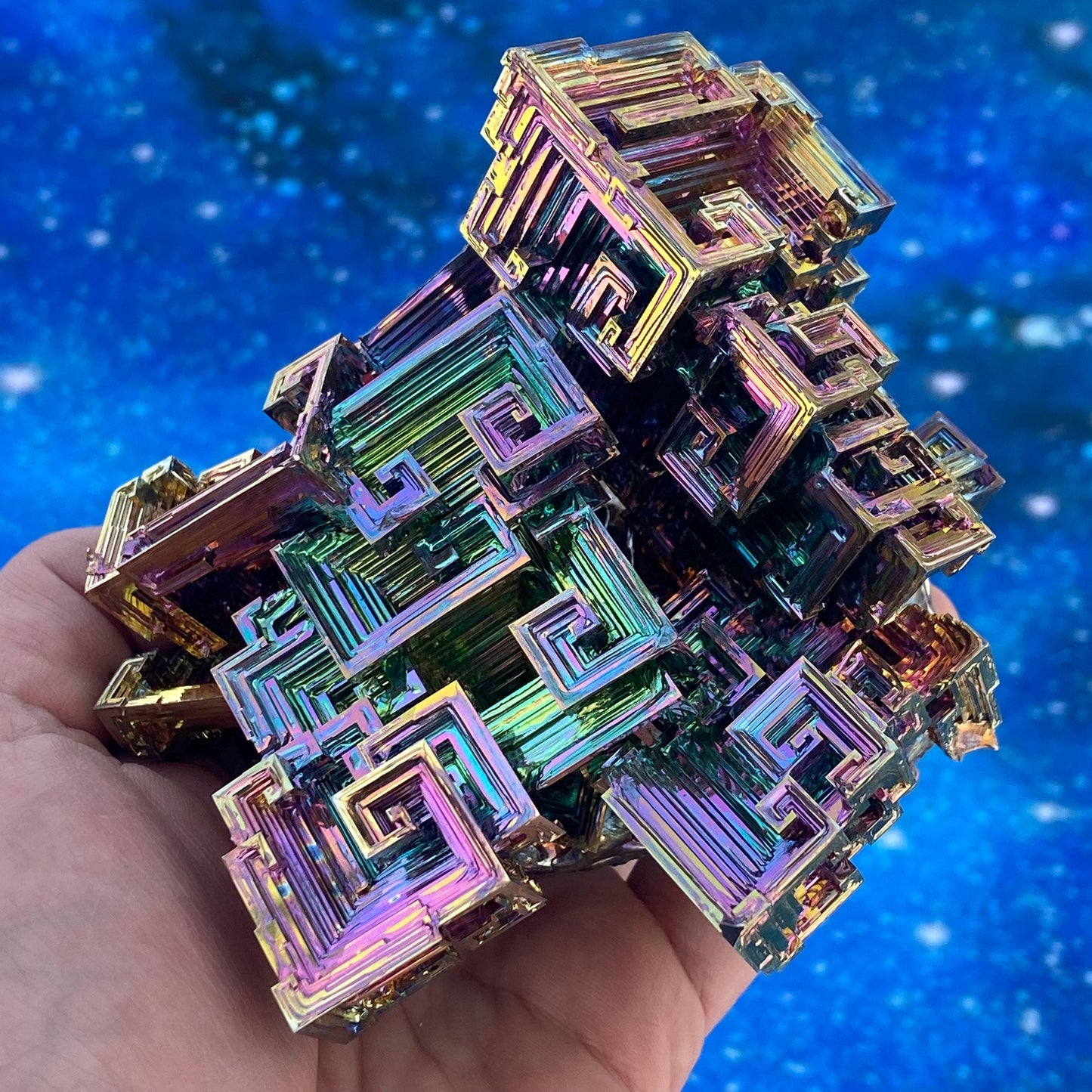 2.4 Pound / 38 Ounce Rainbow Bismuth Crystal - E44