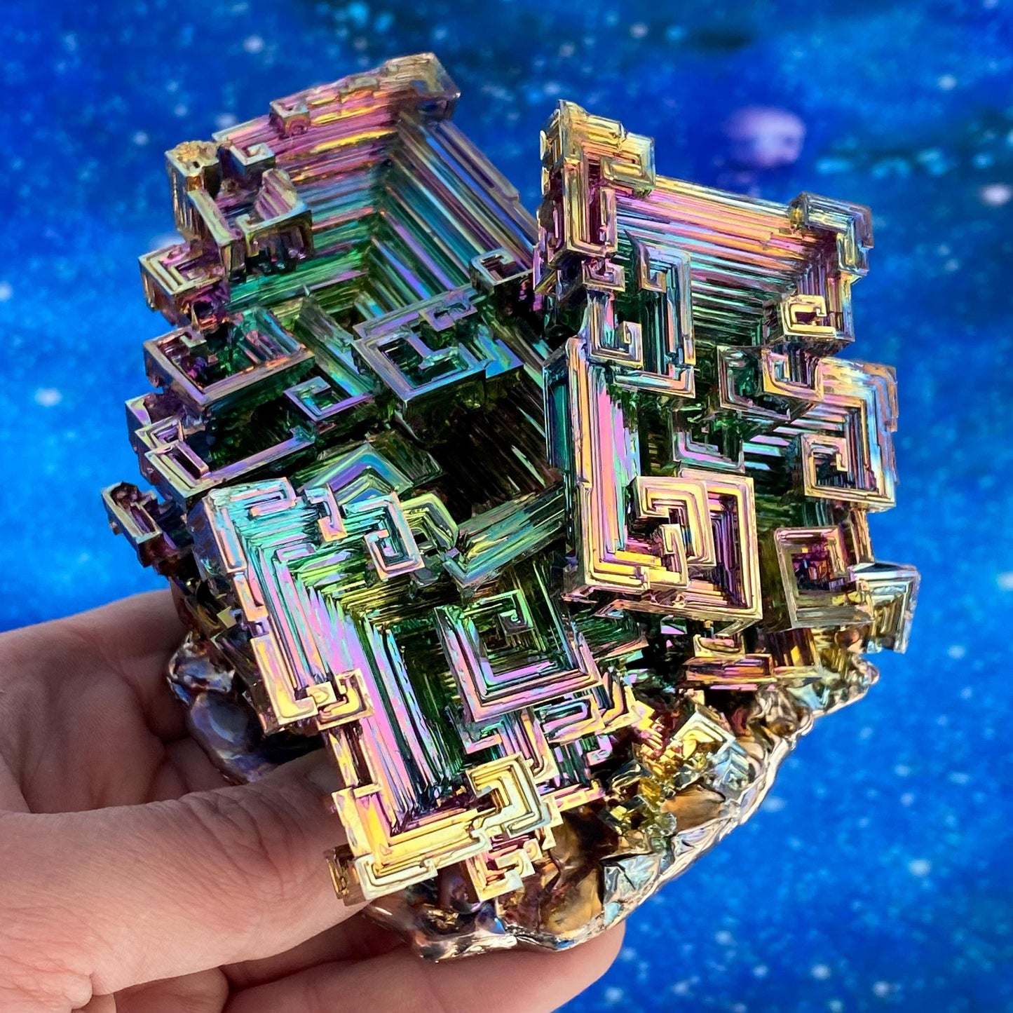 2.6 Pound / 42 Ounce Rainbow Bismuth Crystal - E42