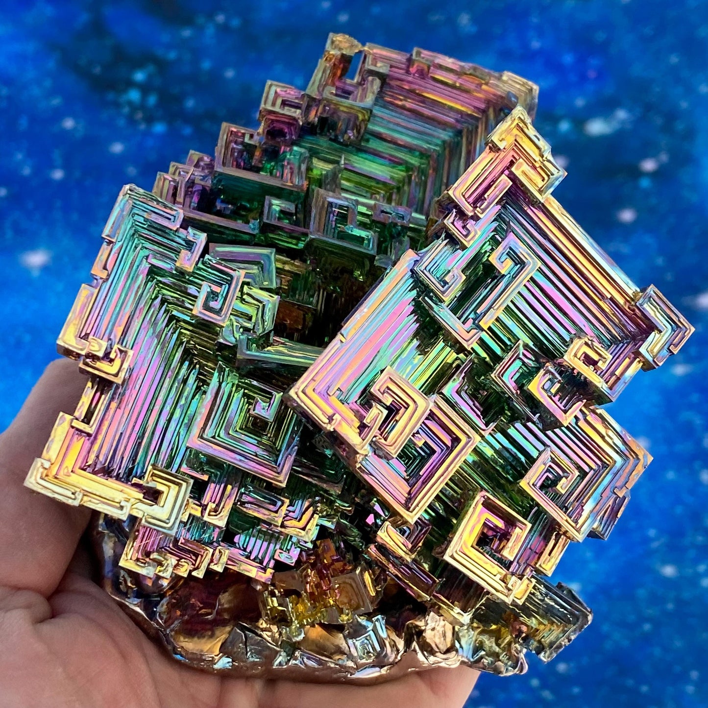 2.6 Pound / 42 Ounce Rainbow Bismuth Crystal - E42