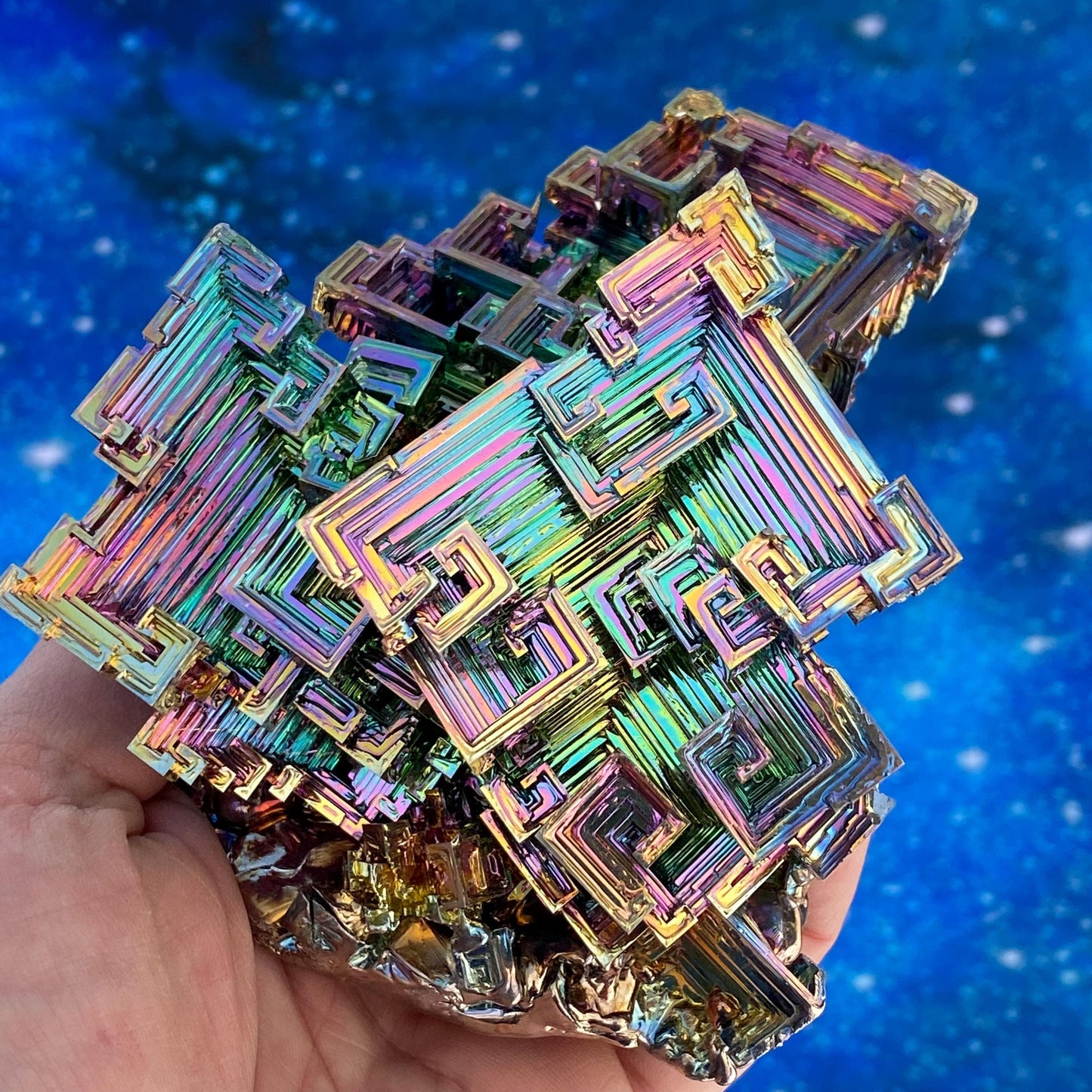 2.6 Pound / 42 Ounce Rainbow Bismuth Crystal - E42
