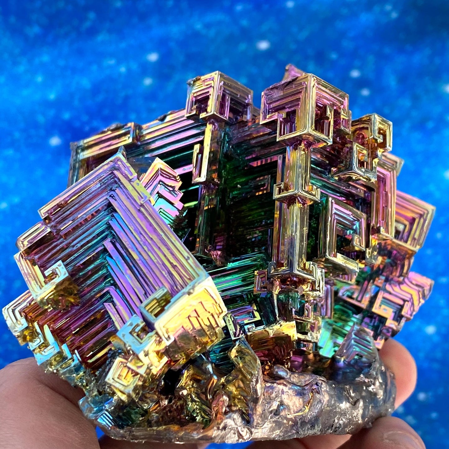 3.2 Pound / 51 Ounce Rainbow Bismuth Crystal - E39