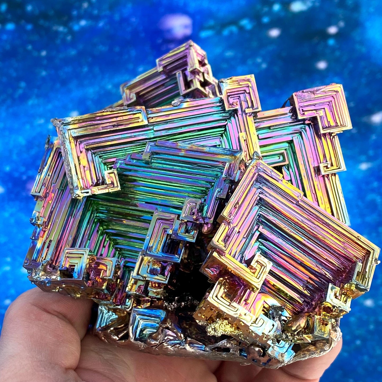 3.2 Pound / 51 Ounce Rainbow Bismuth Crystal - E39