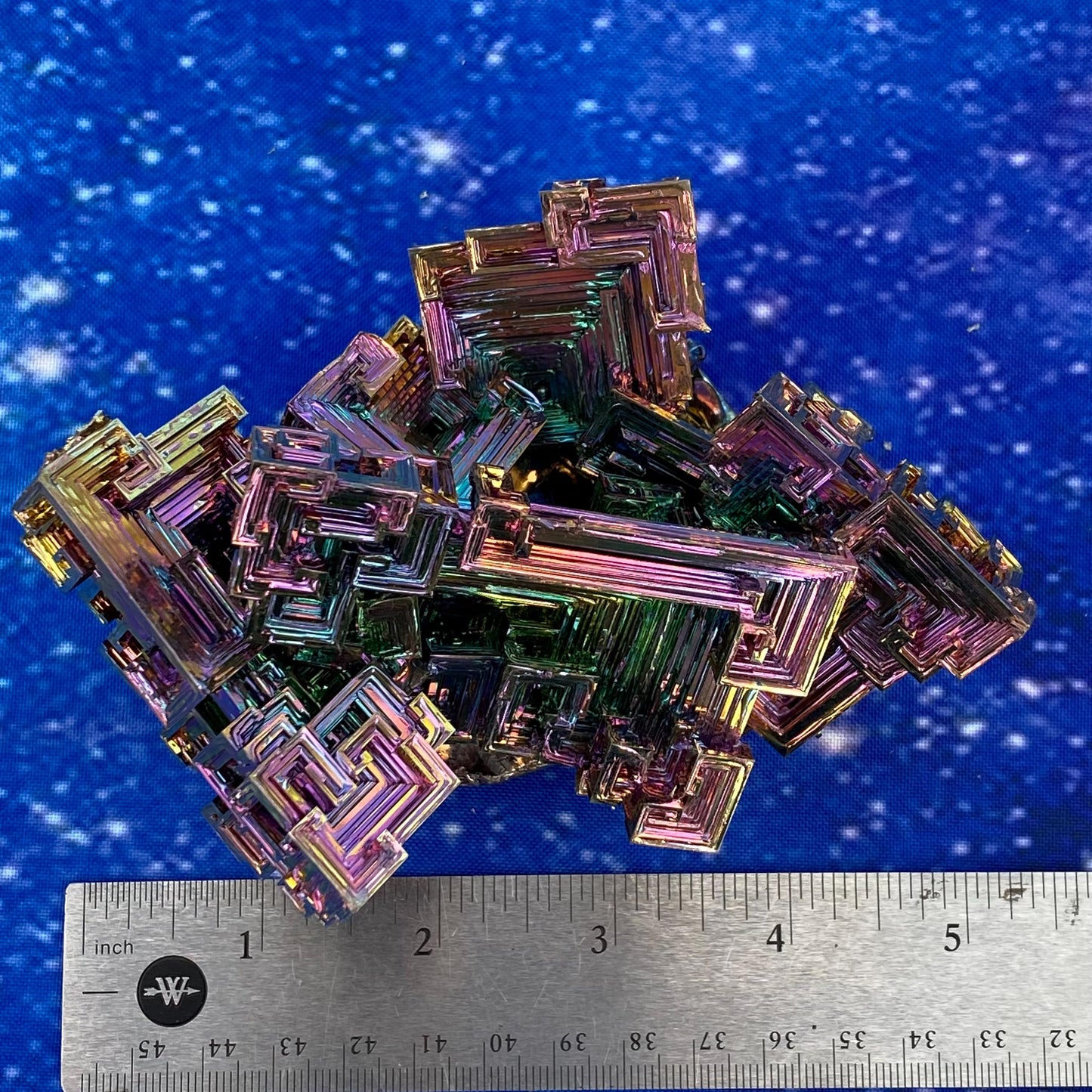 2.3 Pound / 37 Ounce Rainbow Bismuth Crystal - E38