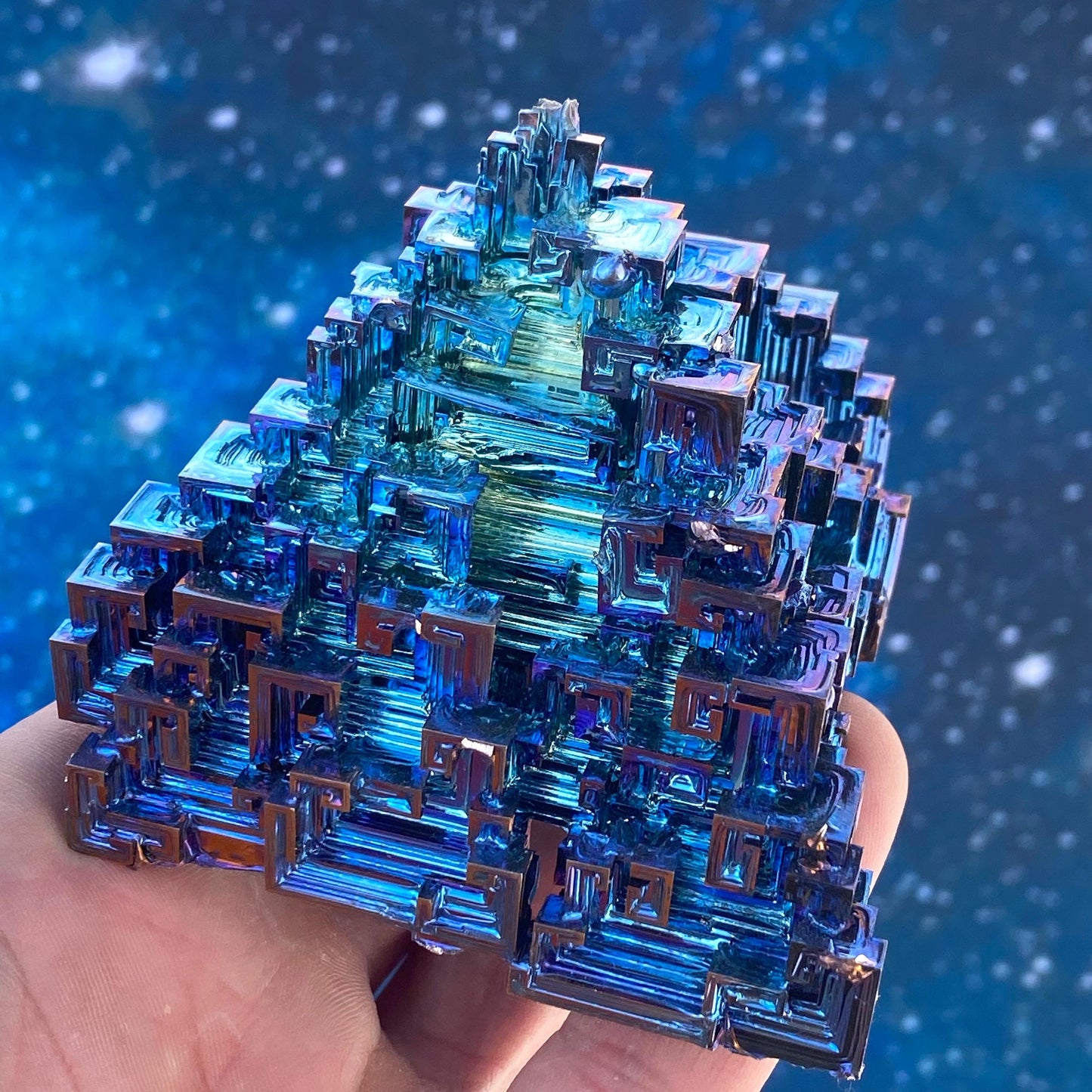 13.5 Ounce / 383 Gram Blue Bismuth Crystal - C44