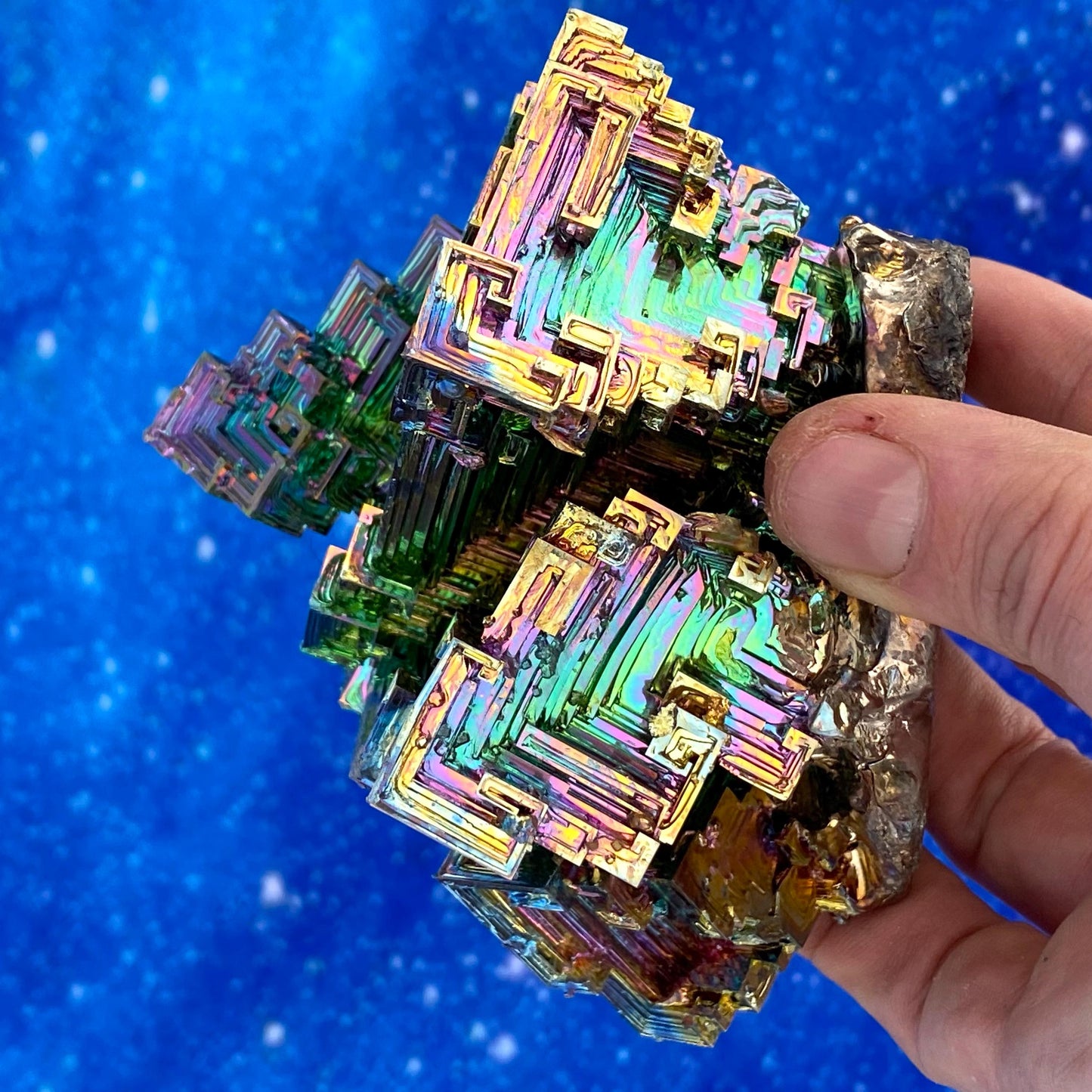 2 Pound / 32 Ounce Rainbow Bismuth Crystal - E34