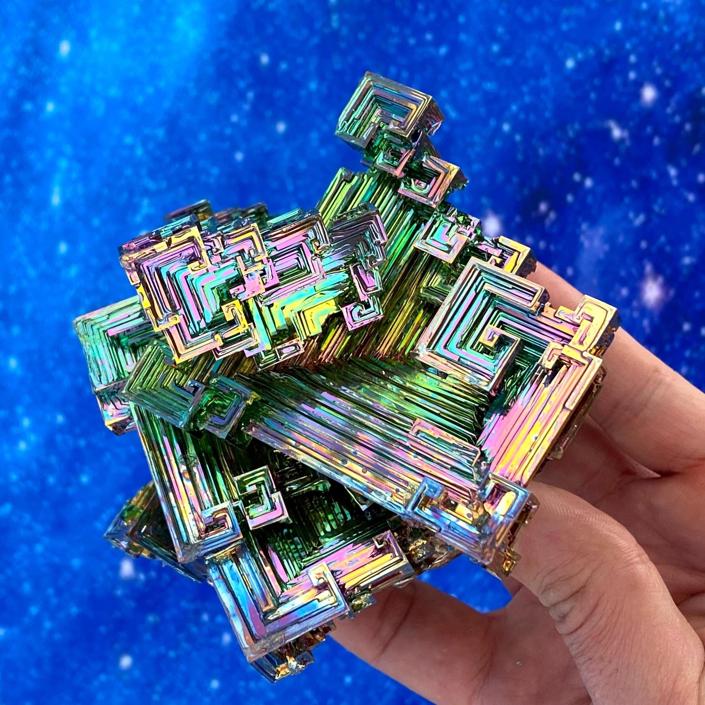 2 Pound / 32 Ounce Rainbow Bismuth Crystal - E34