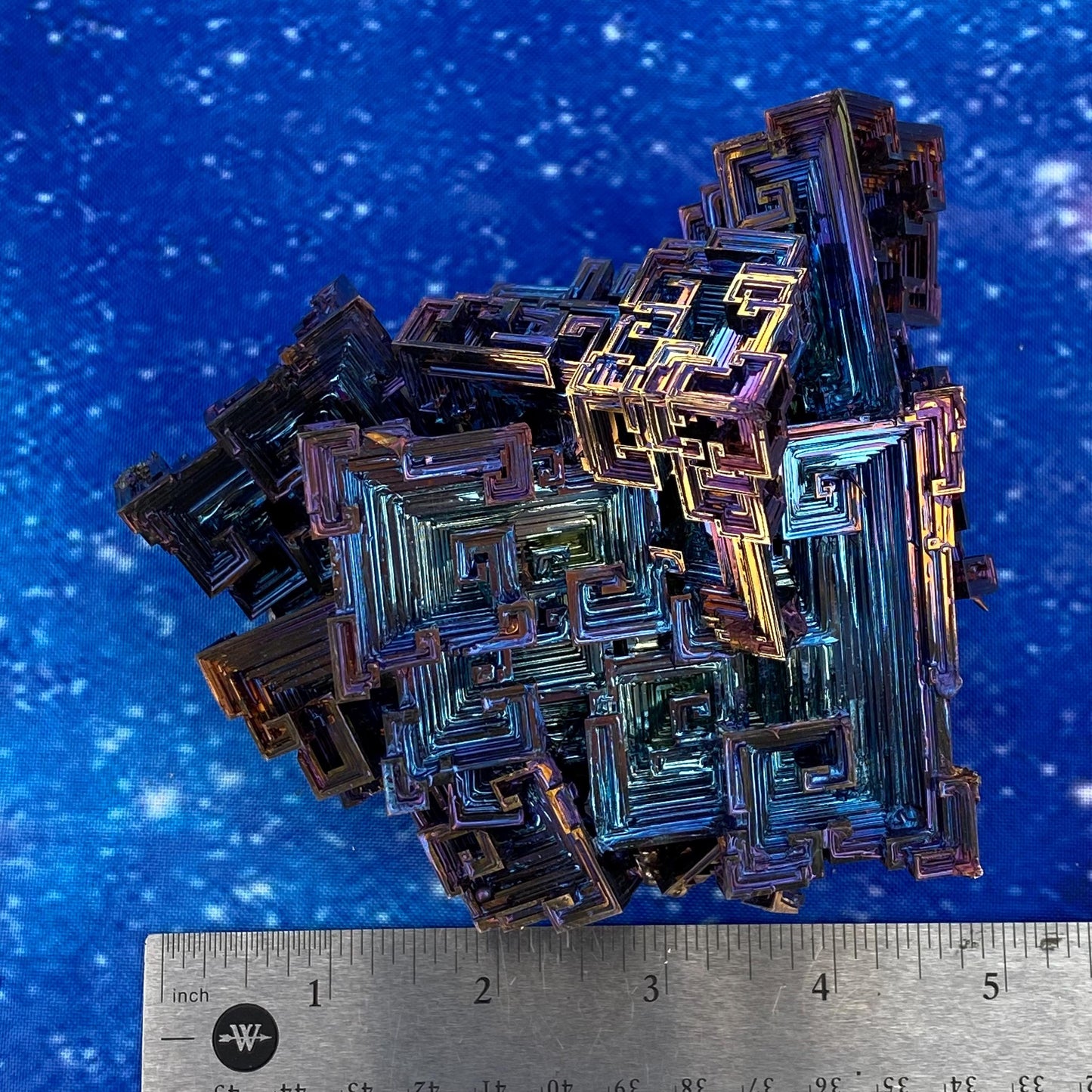 4.3 Pound / 68 Ounce Blue Bismuth Crystal - E37