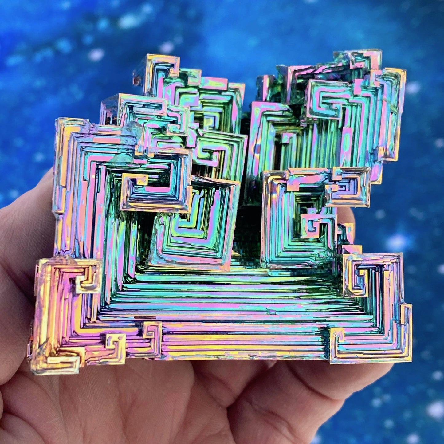 13.1 Ounce / 371 Gram Rainbow Bismuth Crystal - C45
