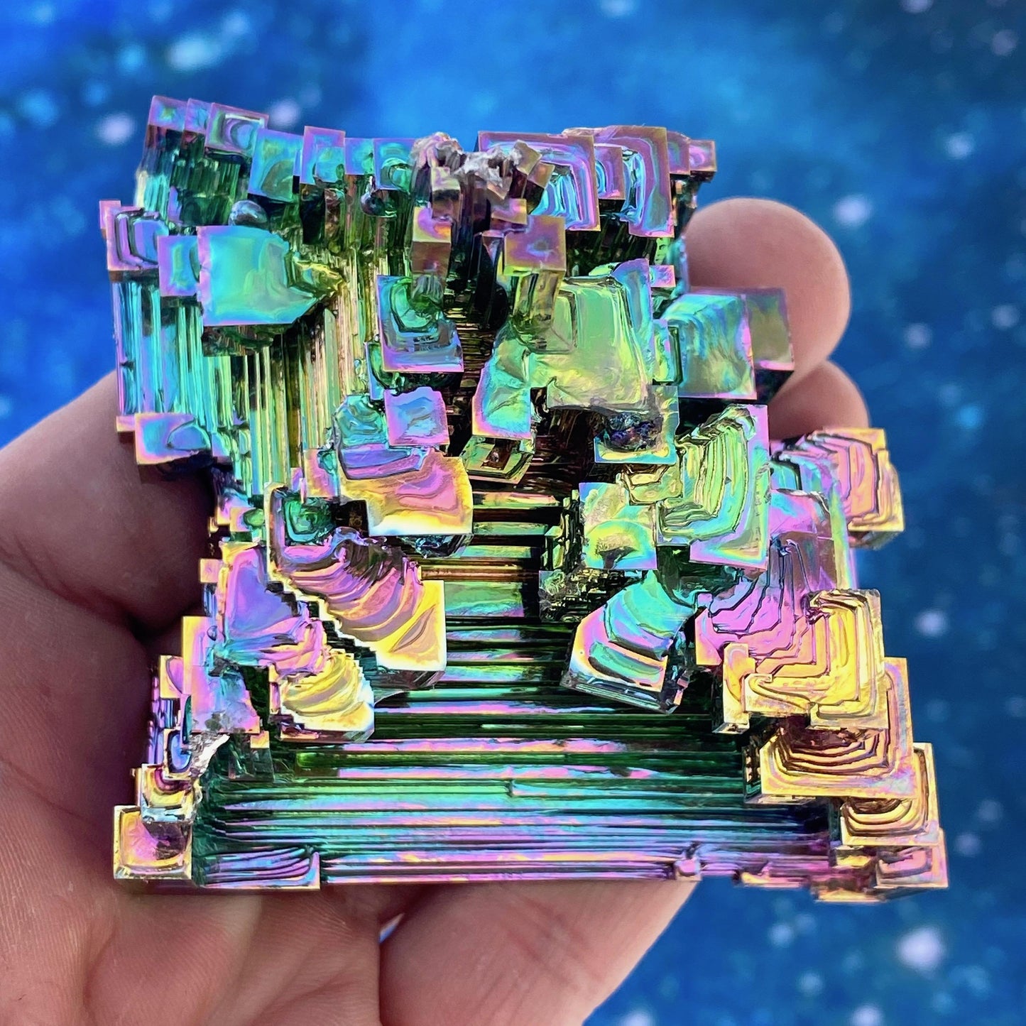 13.1 Ounce / 371 Gram Rainbow Bismuth Crystal - C45