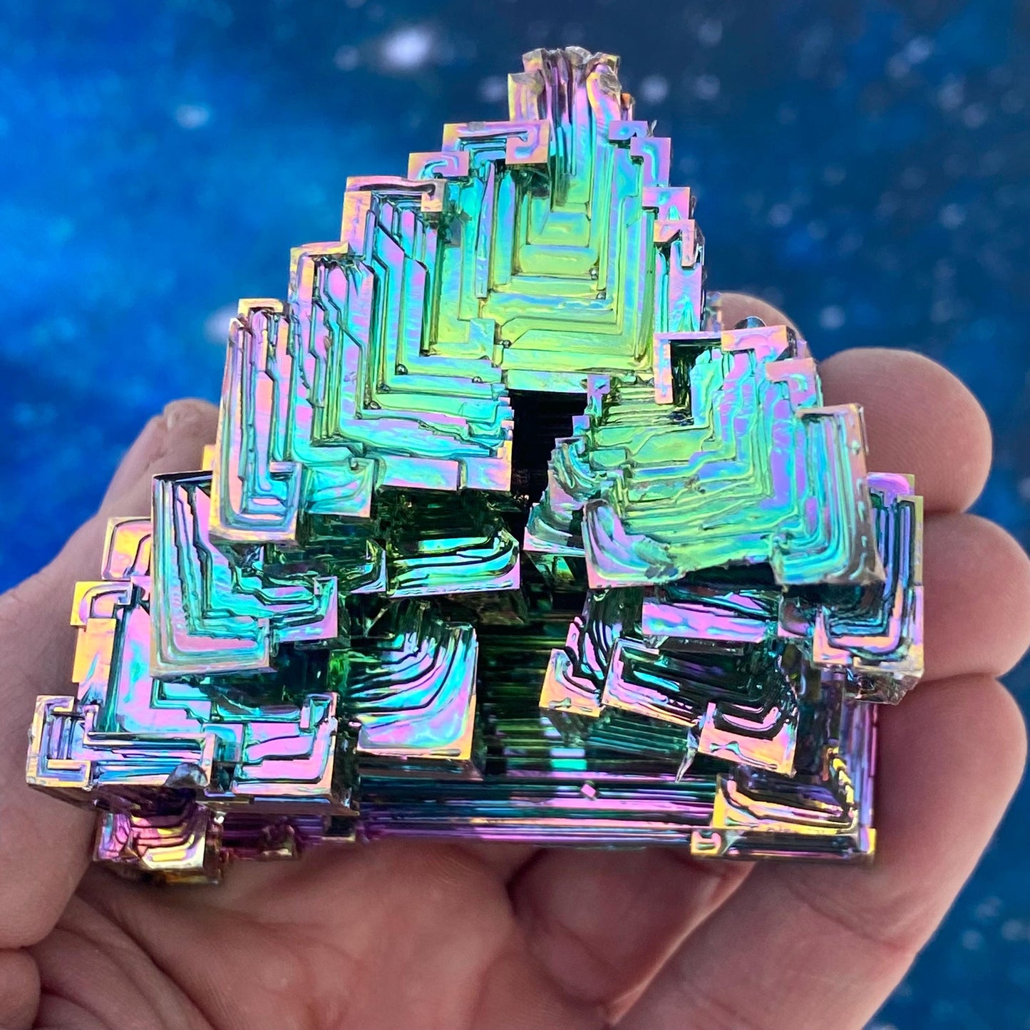 13.1 Ounce / 371 Gram Rainbow Bismuth Crystal - C45