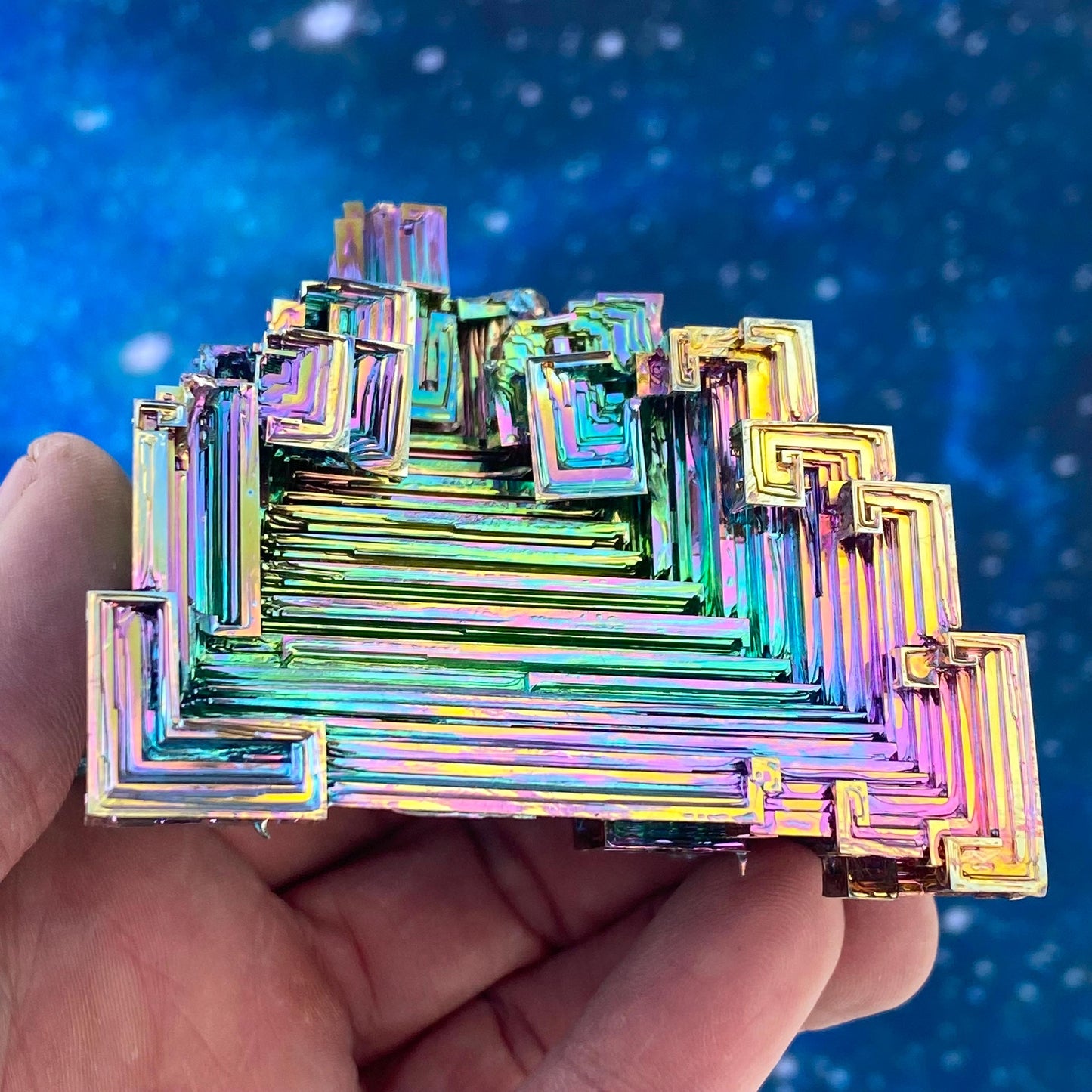 13.1 Ounce / 371 Gram Rainbow Bismuth Crystal - C45