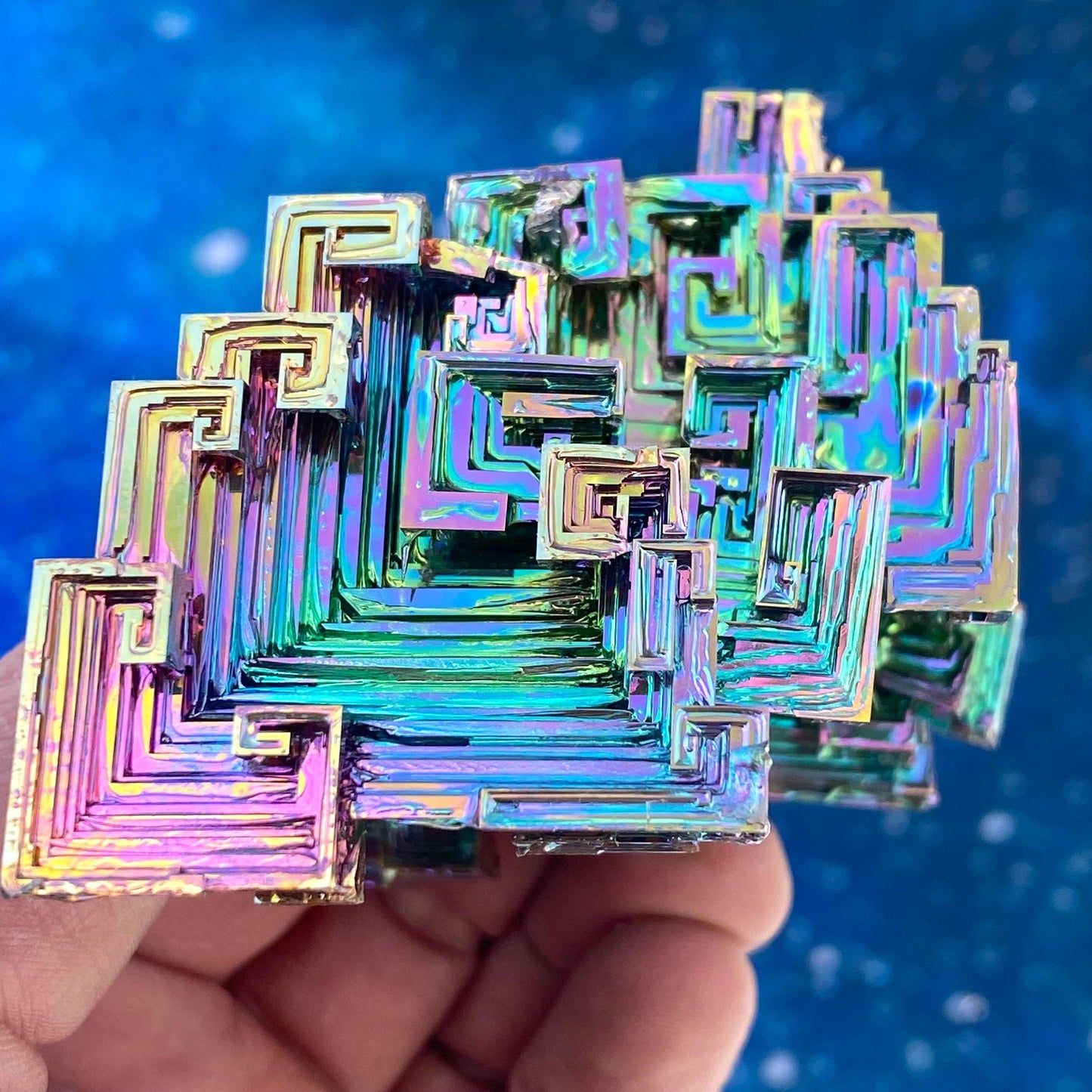 13.1 Ounce / 371 Gram Rainbow Bismuth Crystal - C45