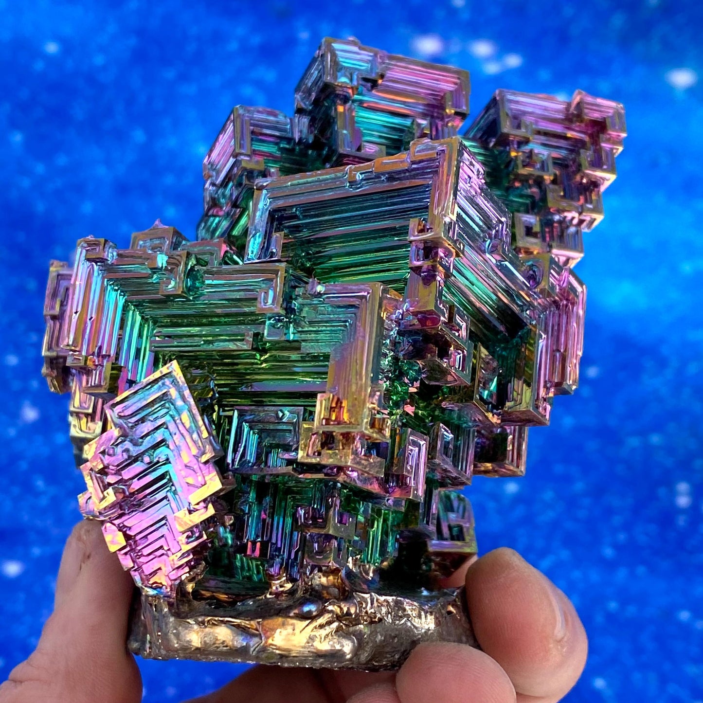 2.3 Pound / 37 Ounce Rainbow Bismuth Crystal - E35