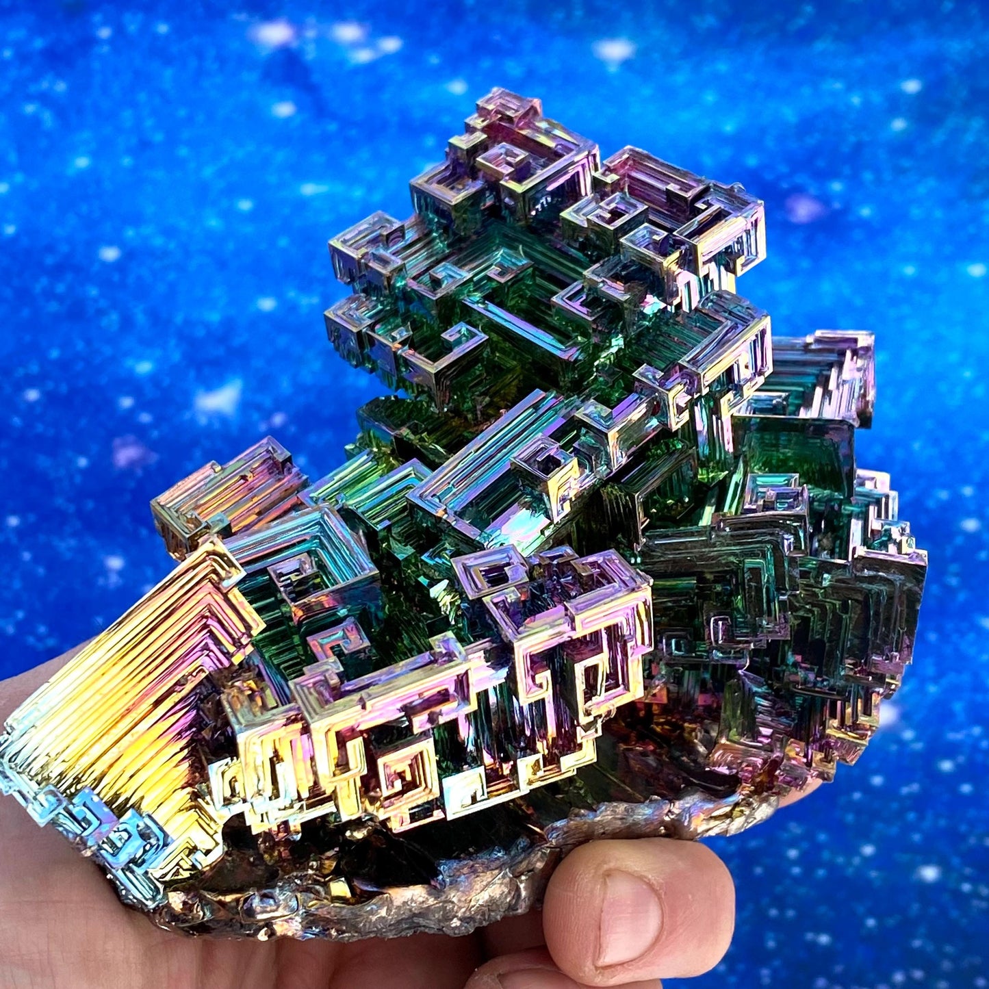 2.3 Pound / 37 Ounce Rainbow Bismuth Crystal - E35