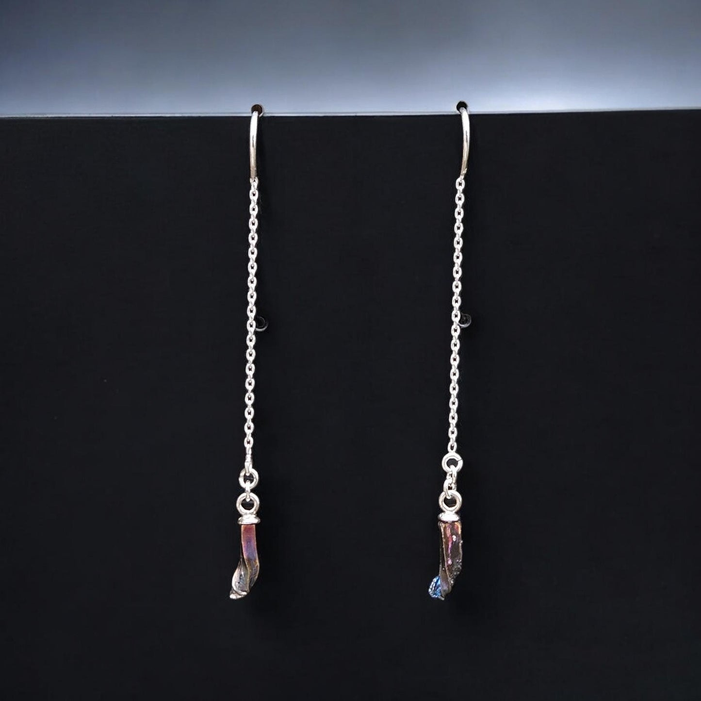 Sterling Threader Bismuth Earrings 4