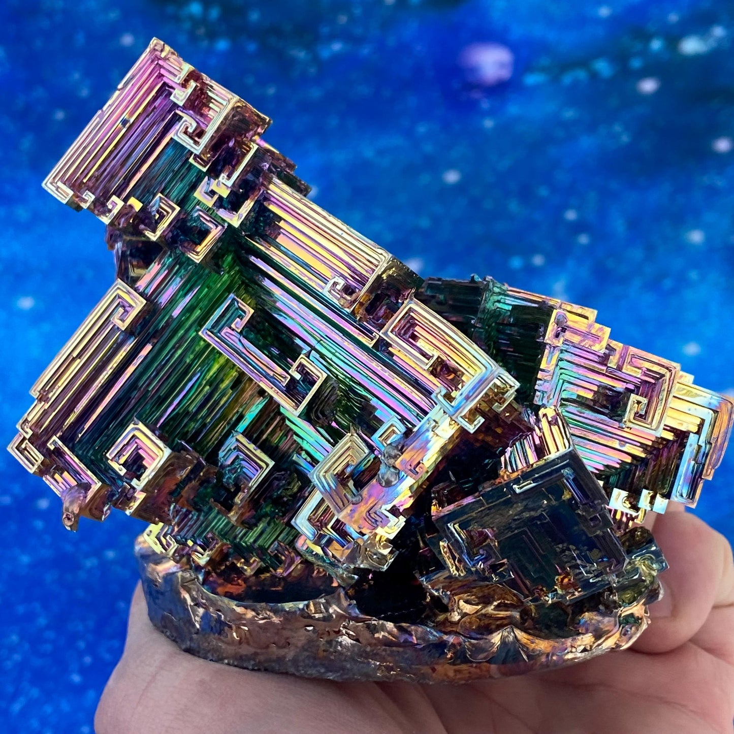 3.1 Pound / 50 Ounce Rainbow Bismuth Crystal - E46