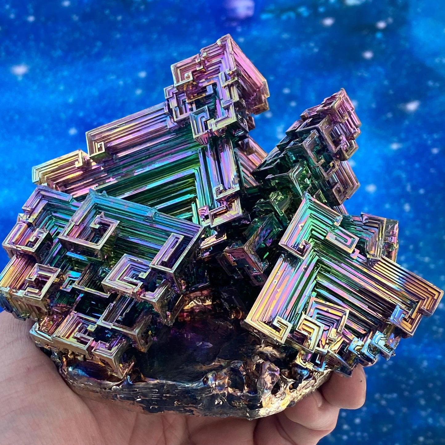 3.1 Pound / 50 Ounce Rainbow Bismuth Crystal - E46