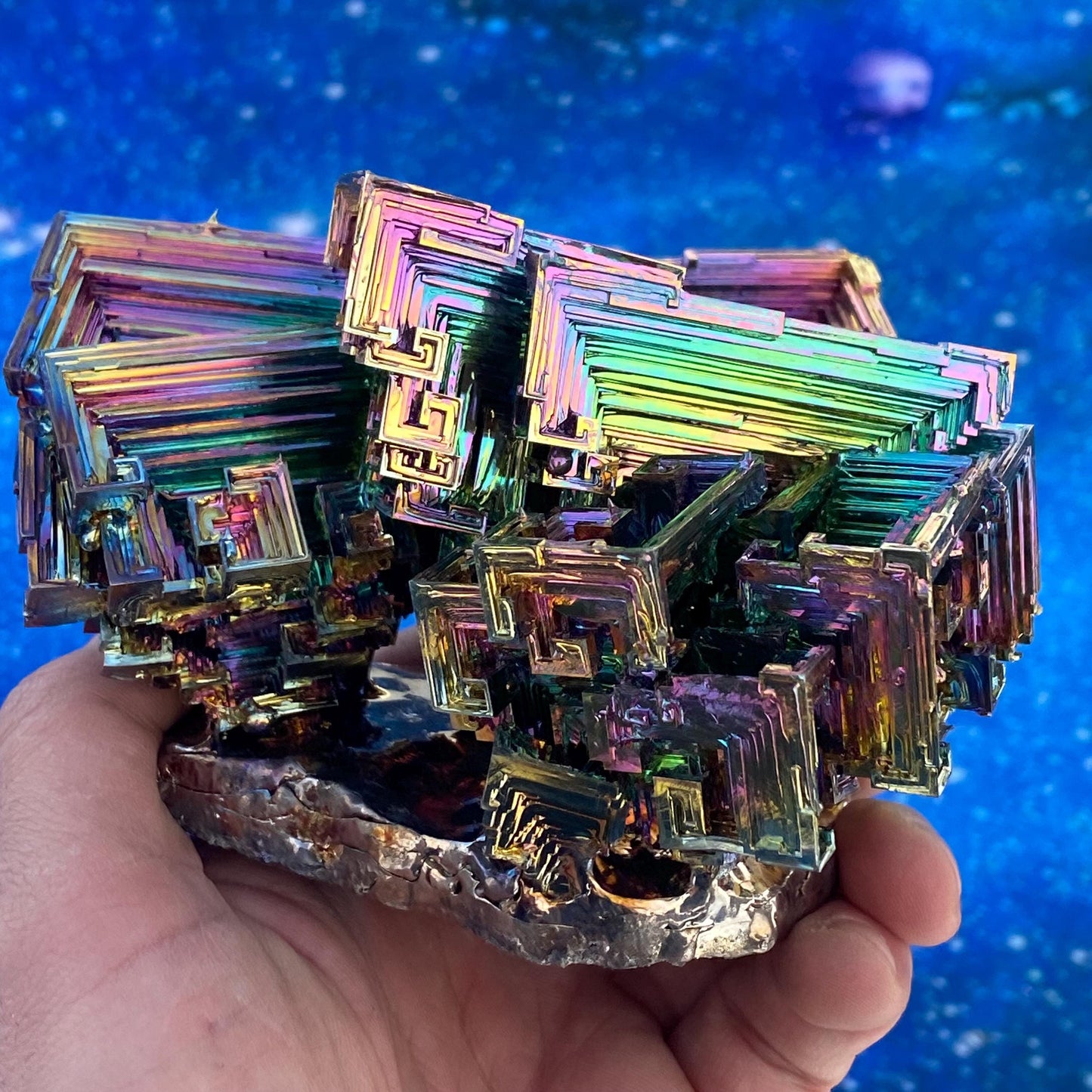 3.3 Pound / 53 Ounce Rainbow Bismuth Crystal - E45