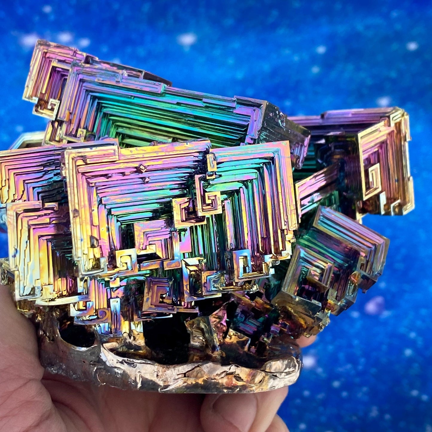 3.3 Pound / 53 Ounce Rainbow Bismuth Crystal - E45