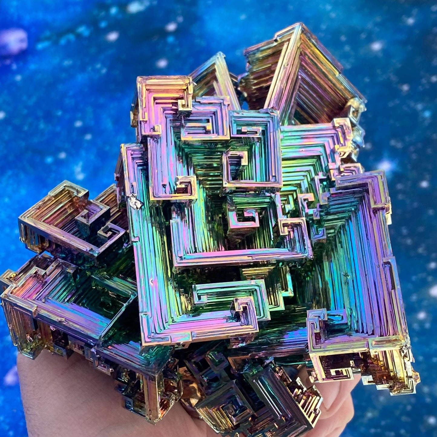 3.3 Pound / 53 Ounce Rainbow Bismuth Crystal - E45