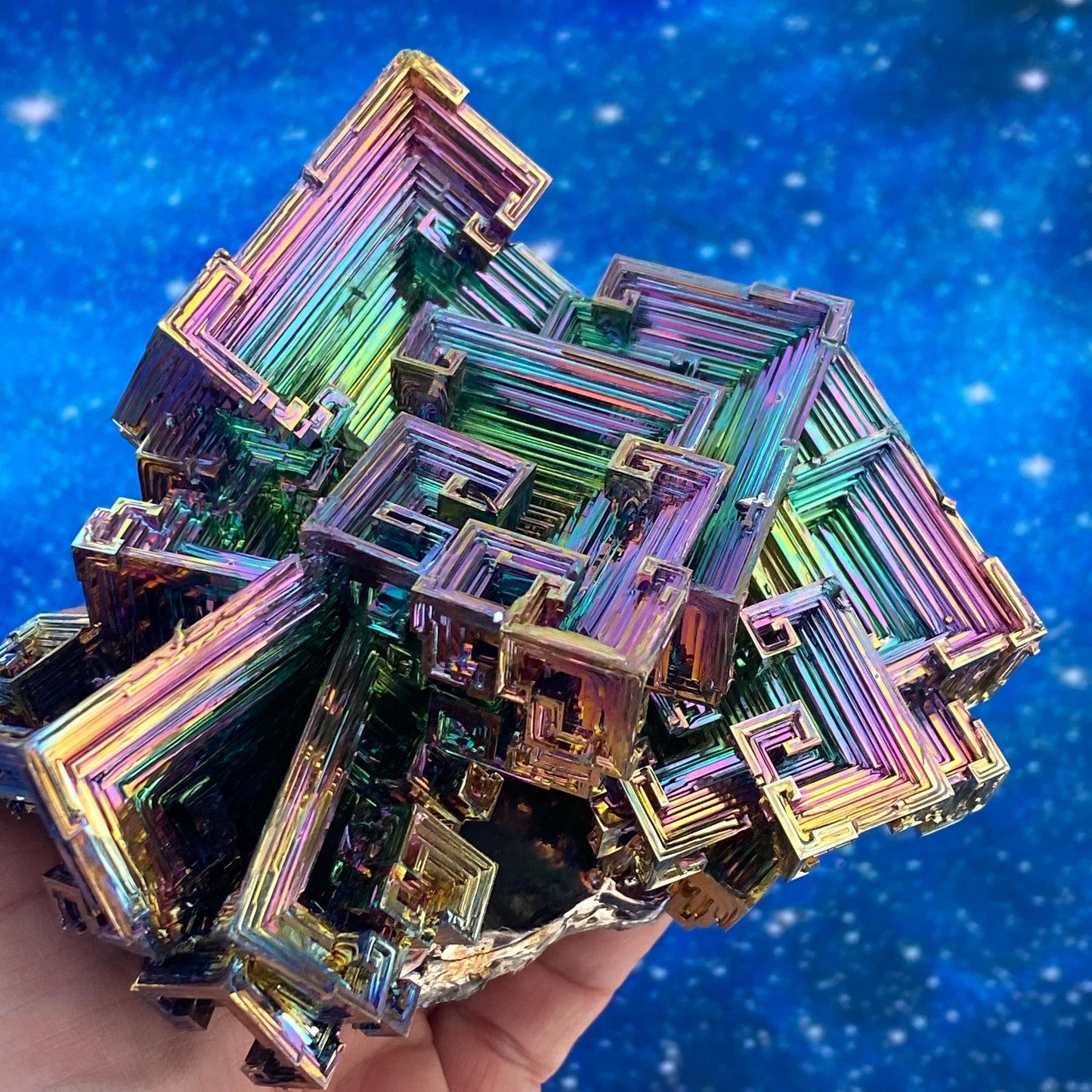 3.3 Pound / 53 Ounce Rainbow Bismuth Crystal - E45
